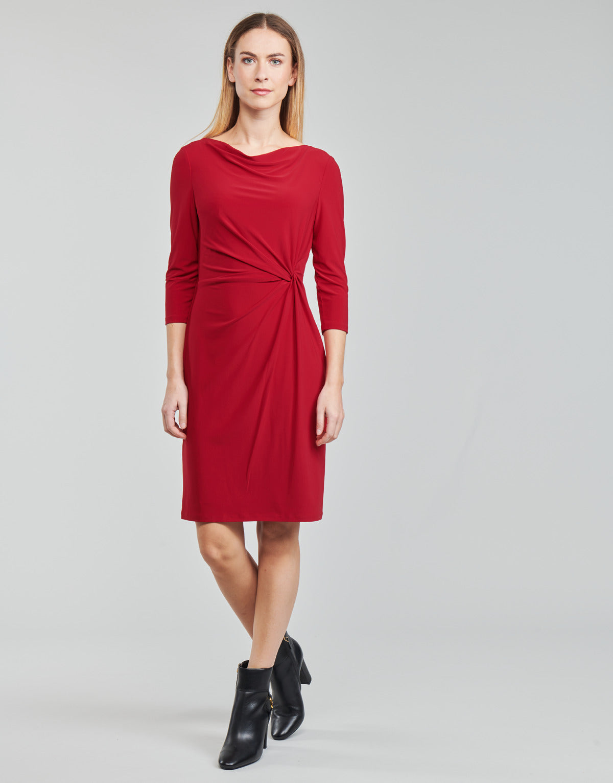 Abito corto Donna Lauren Ralph Lauren  TRAVA-3/4 SLEEVE-DAY DRESS  Rosso