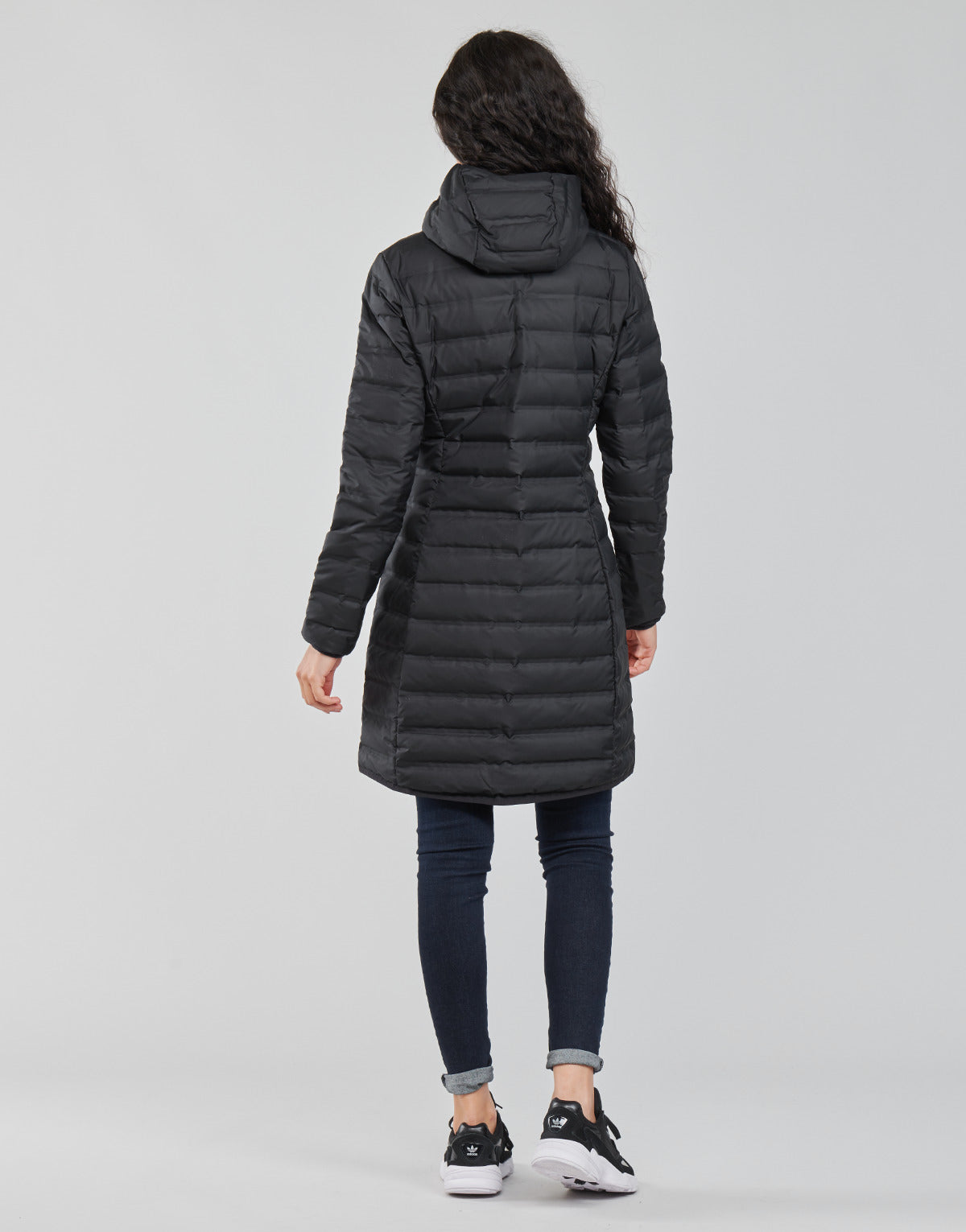 Piumino Donna Columbia LAKE DOWN LONG HOODED JACKET Nero