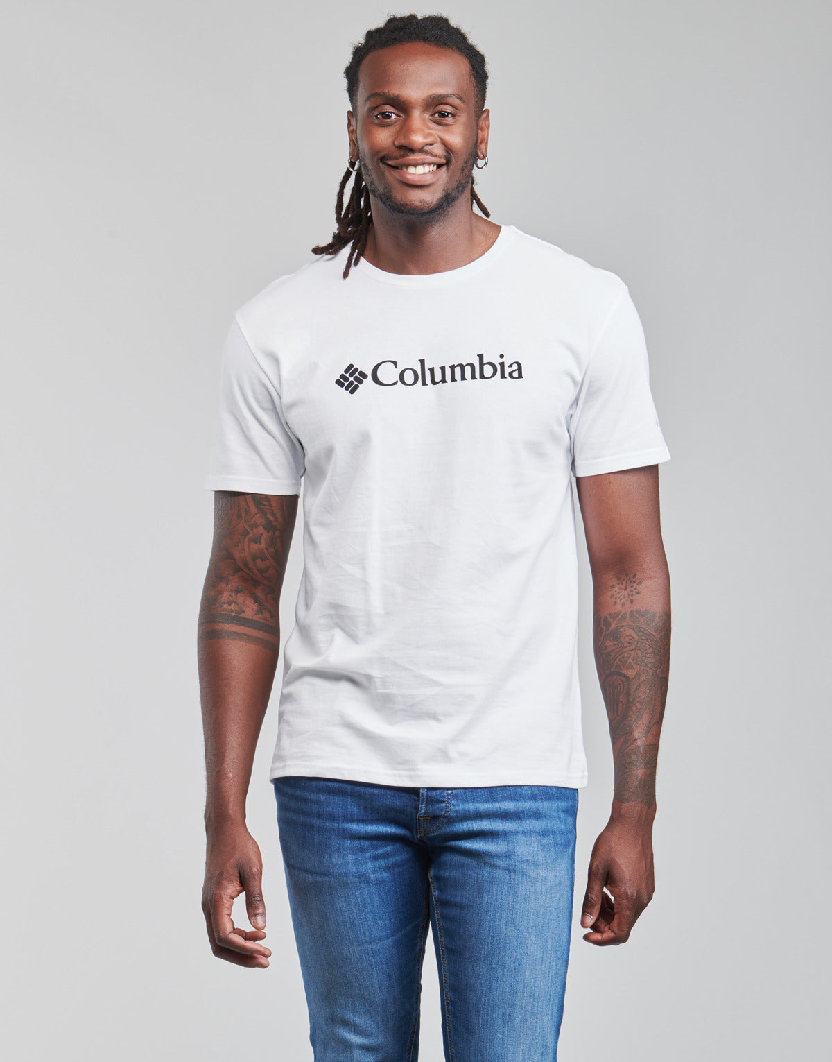 T-shirt Uomo Columbia  CSC BASIC LOGO SHORT SLEEVE  Bianco