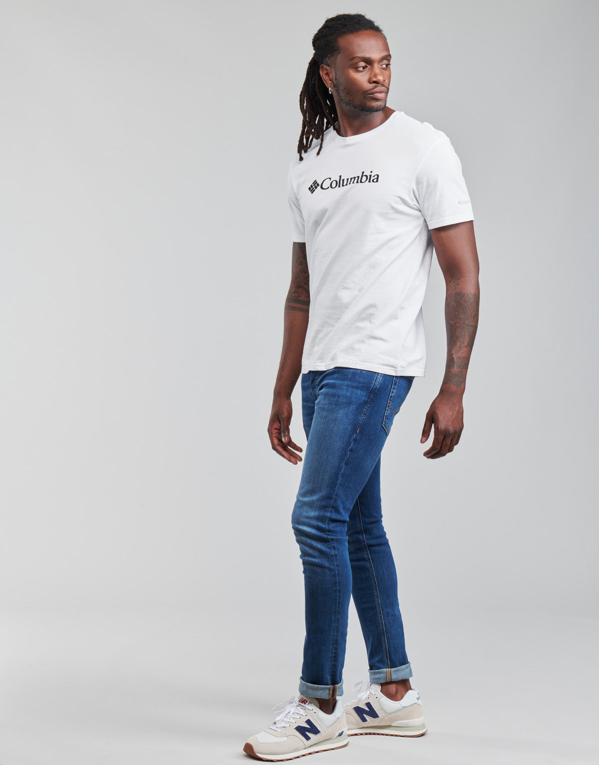 T-shirt Uomo Columbia  CSC BASIC LOGO SHORT SLEEVE  Bianco