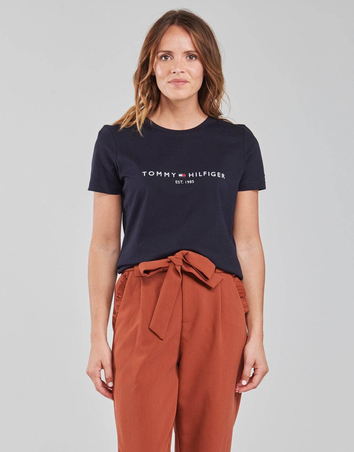 T-shirt Donna Tommy Hilfiger HERITAGE HILFIGER CNK RG TEE Blu