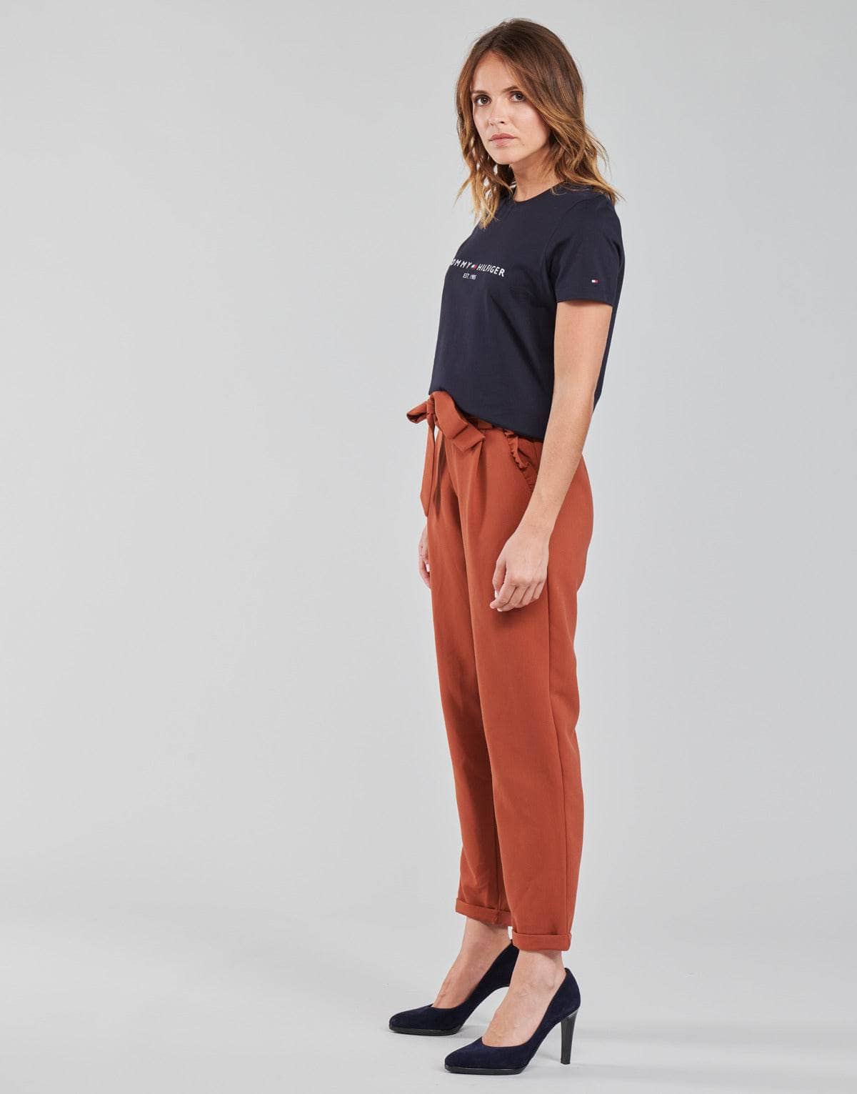 T-shirt Donna Tommy Hilfiger HERITAGE HILFIGER CNK RG TEE Blu