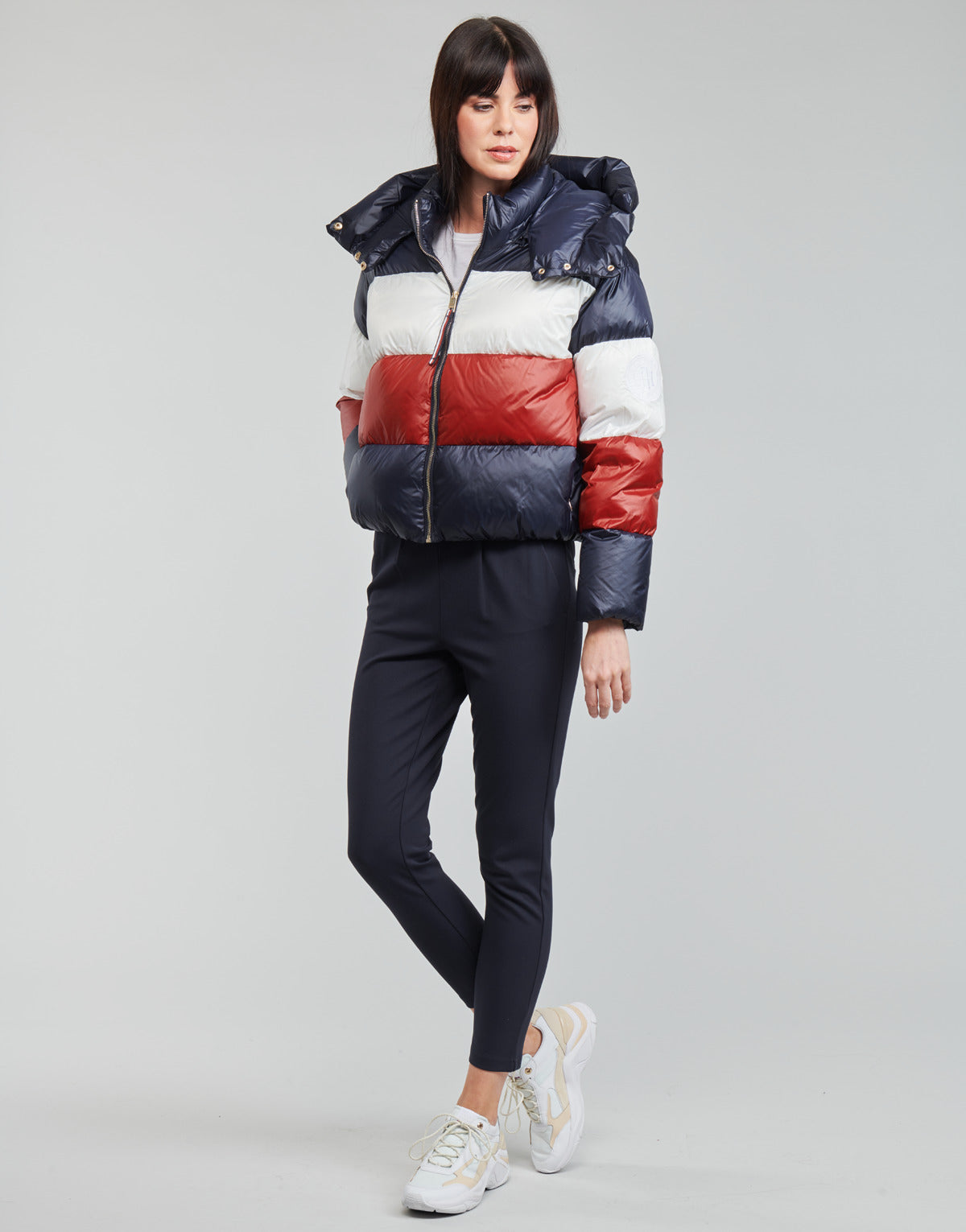 Piumino Donna Tommy Hilfiger COLORBLOCK DWN PUFFER JKT Multicolore