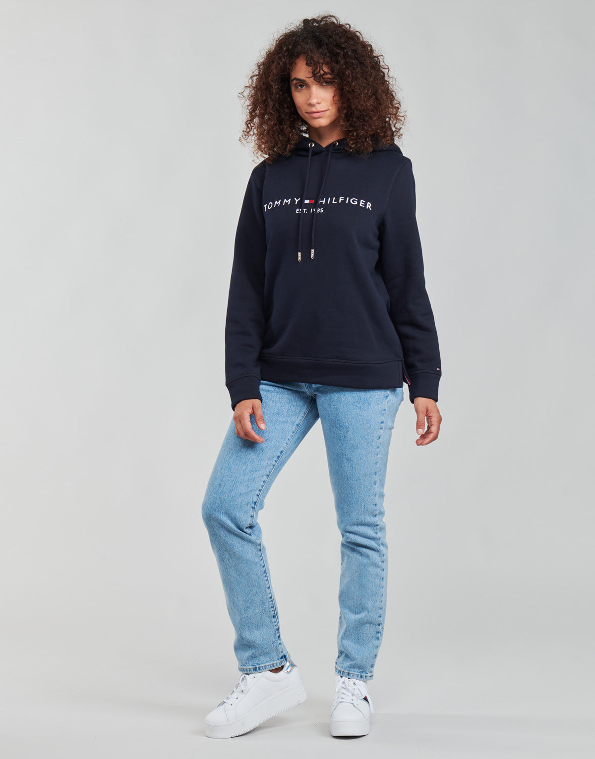Felpa Donna Tommy Hilfiger HERITAGE HILFIGER HOODIE LS Blu
