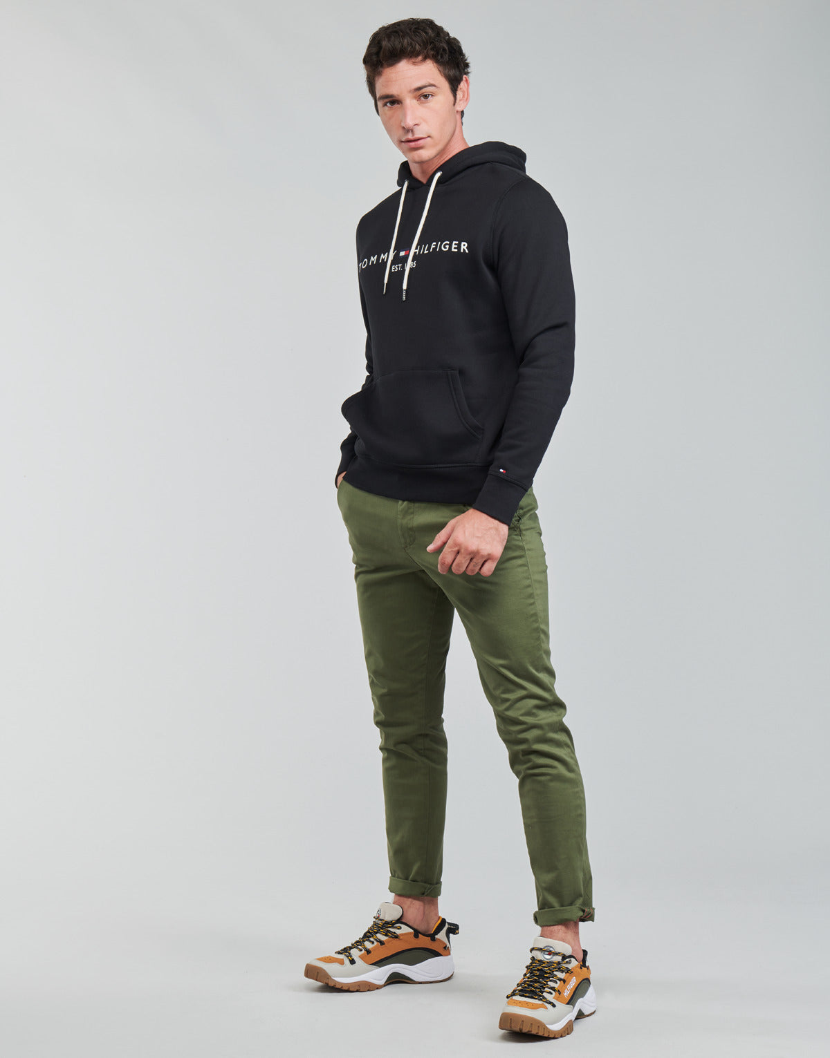 Felpa Uomo Tommy Hilfiger TOMMY LOGO HOODY Nero