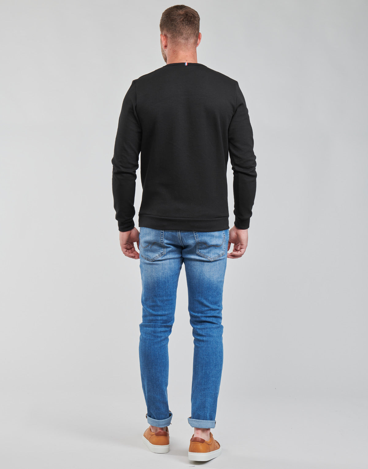 Felpa Uomo Le Coq Sportif ESS CREW SWEAT N°4 M Nero