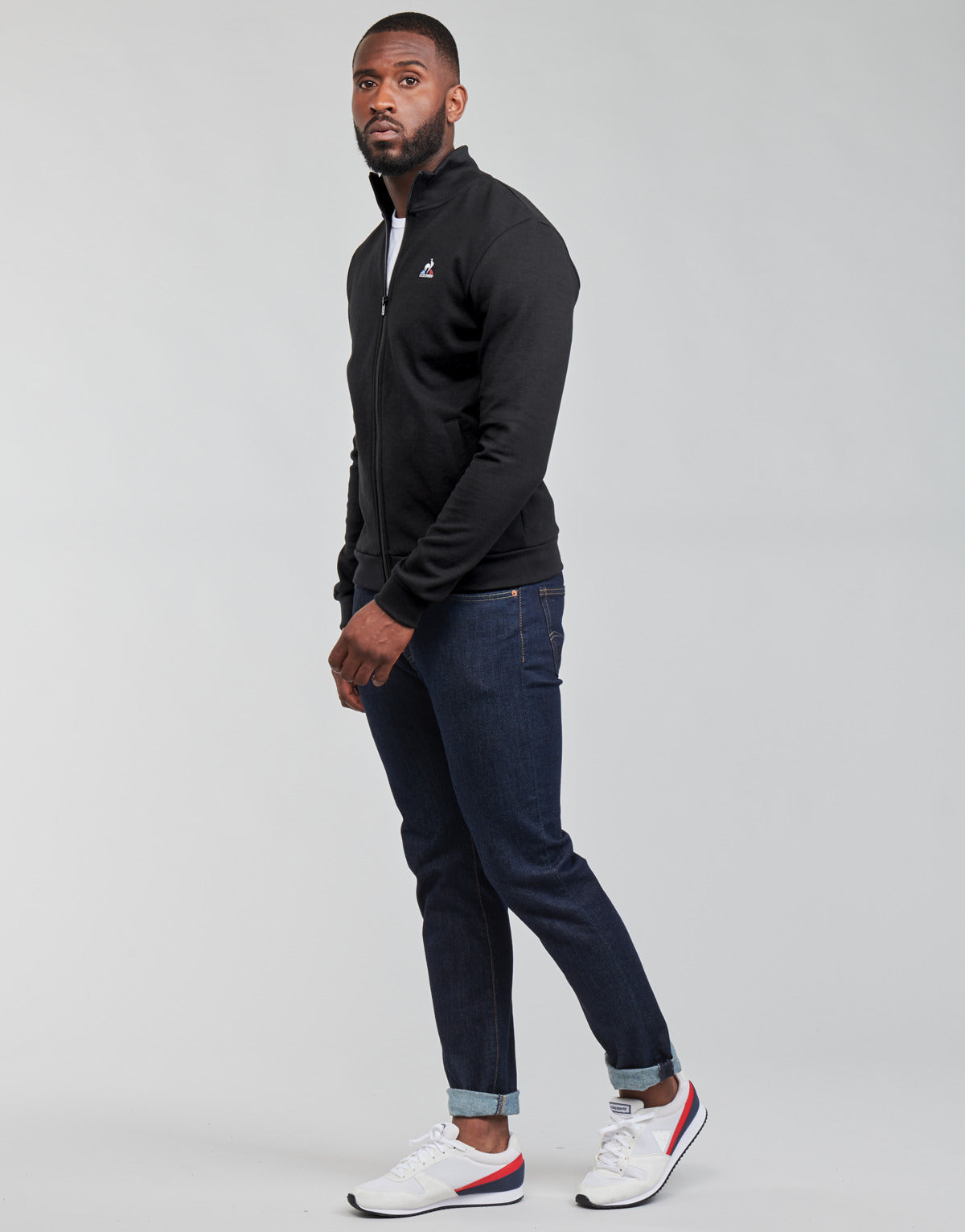 Giacca Sportiva Uomo Le Coq Sportif ESS FZ SWEAT N°4 M Nero