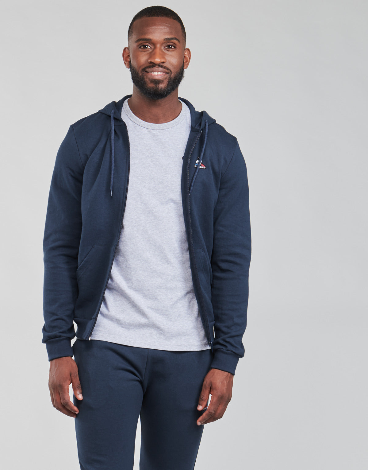 Giacca Sportiva Uomo Le Coq Sportif ESS FZ HOODY N°4 M Marine