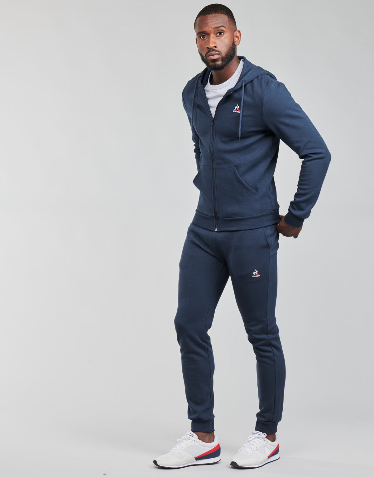 Giacca Sportiva Uomo Le Coq Sportif ESS FZ HOODY N°4 M Marine