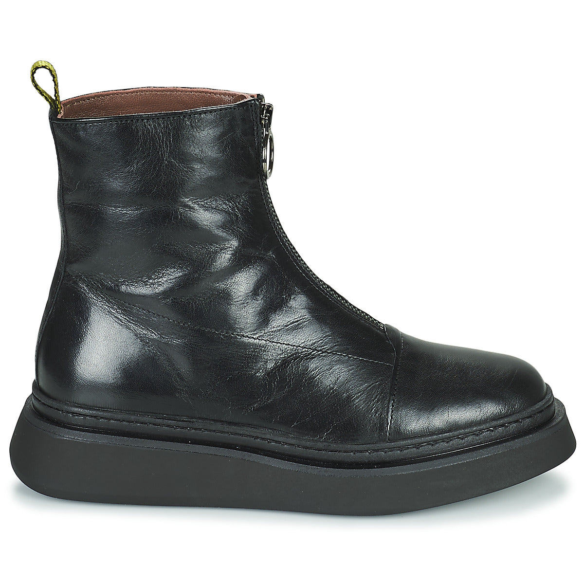 Stivaletti Donna Mjus BASE ZIP Nero