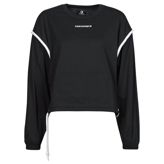 Felpa Donna Converse LONG SLEEVE JERSEY CREW Nero