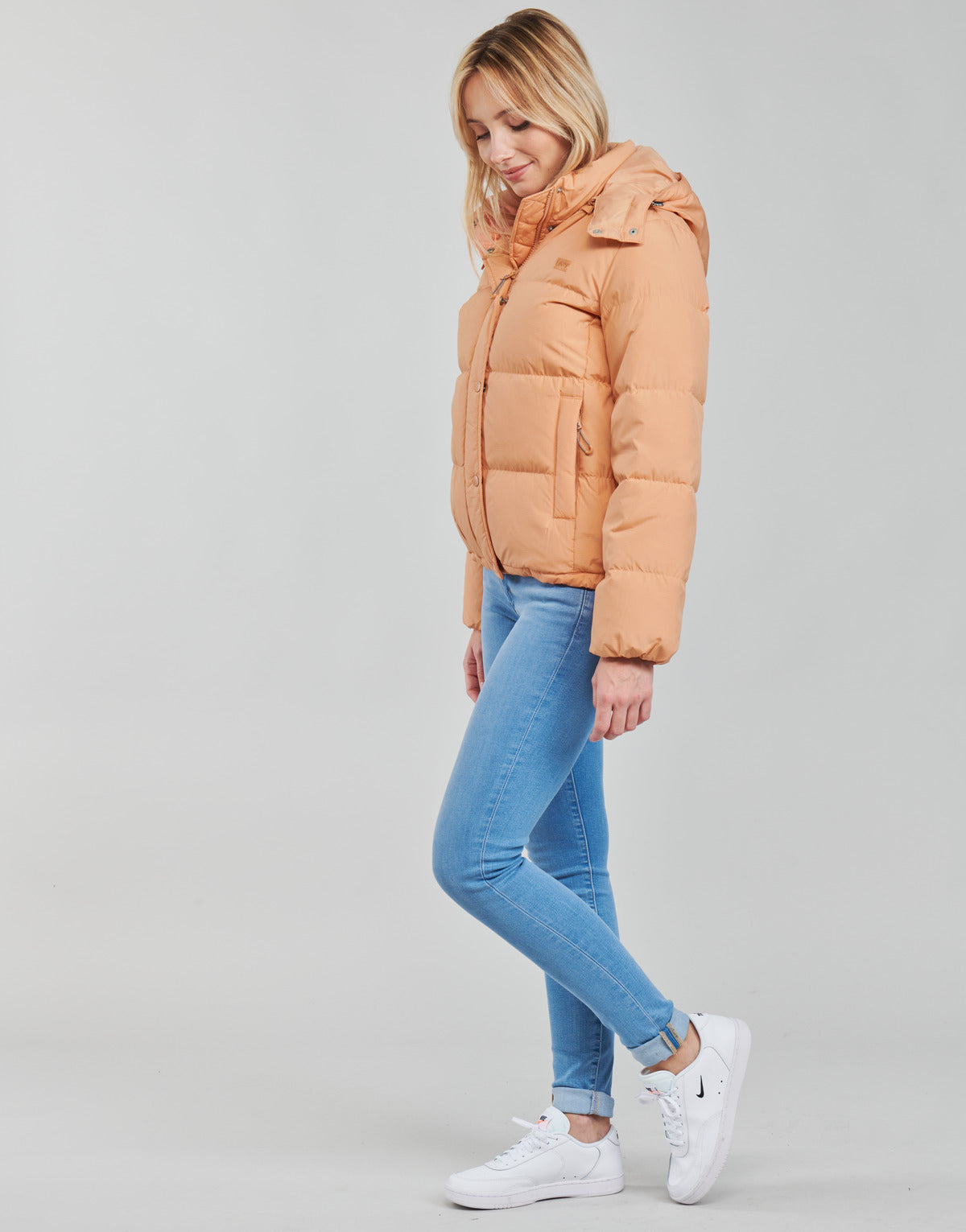 Piumino Donna Levis QUINN SHORT DOWN PUFFER Arancio