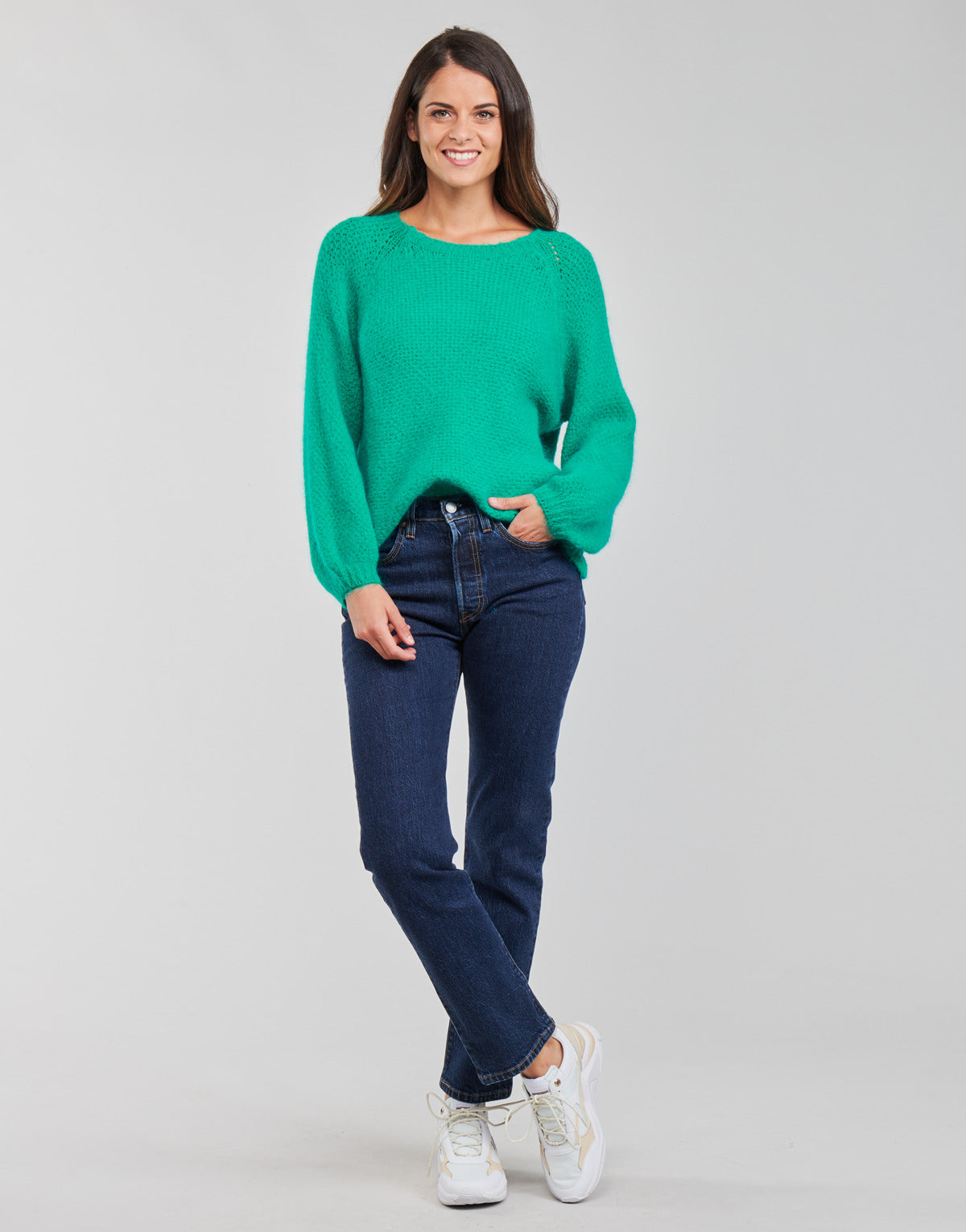 Jeans boyfriend Donna Levis 501 CROP Blu