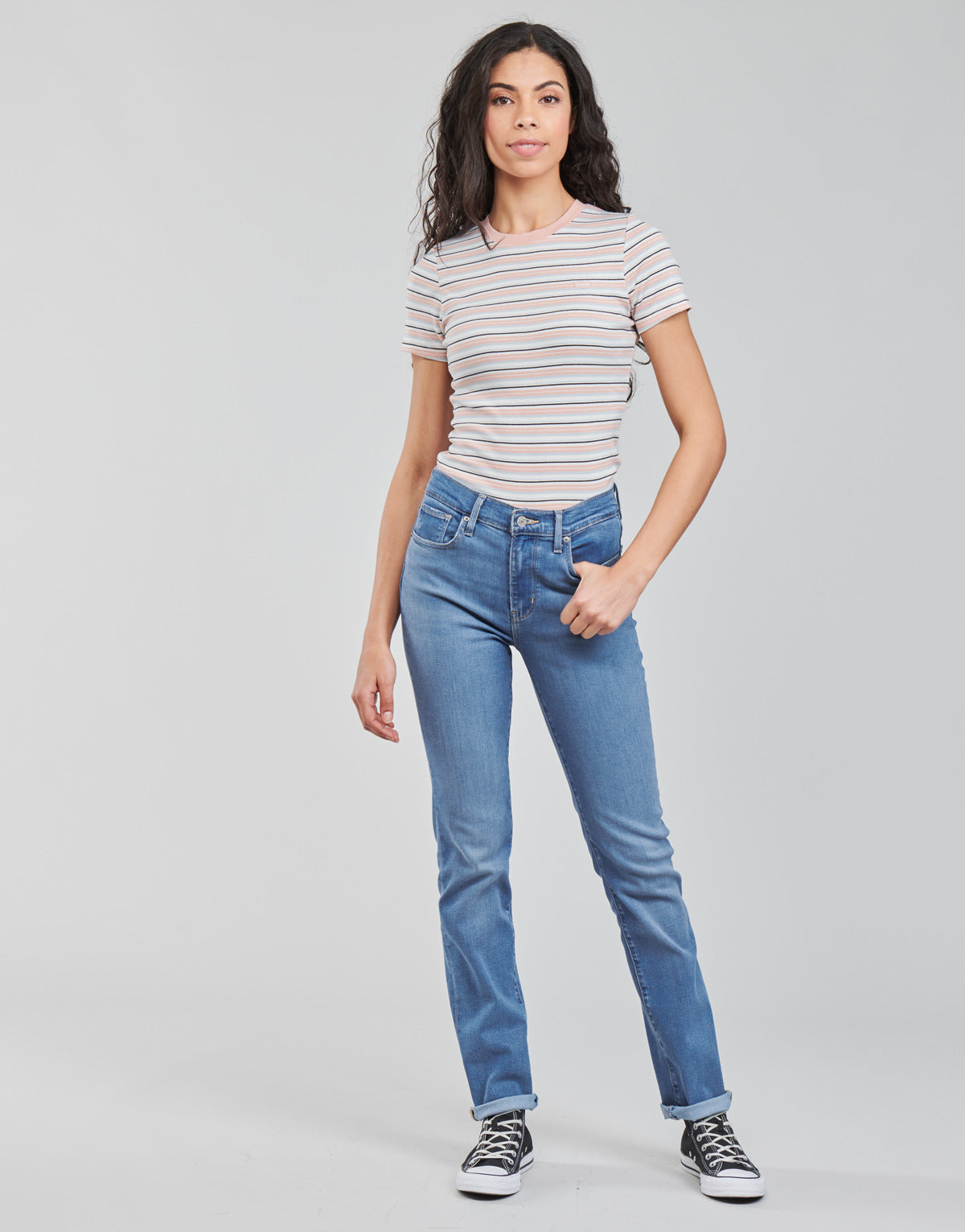 Jeans Donna Levis 724 HIGH RISE STRAIGHT Blu