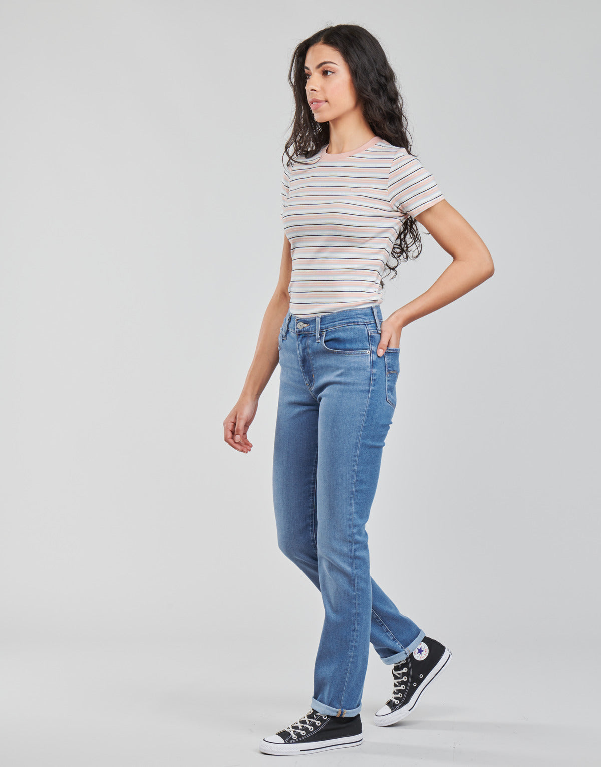 Jeans Donna Levis 724 HIGH RISE STRAIGHT Blu