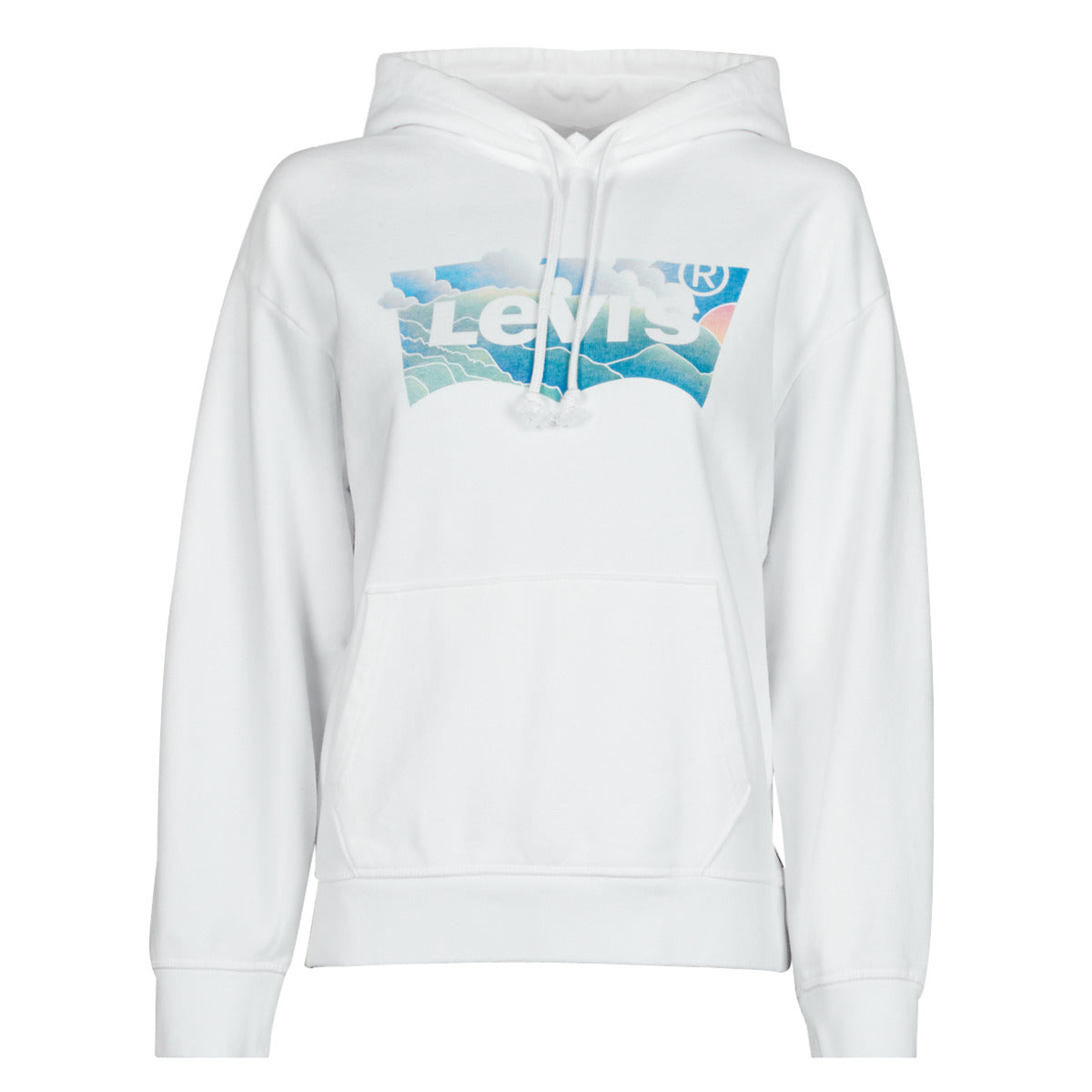 Felpa Donna Levis GRAPHIC STANDARD HOODIE Bianco