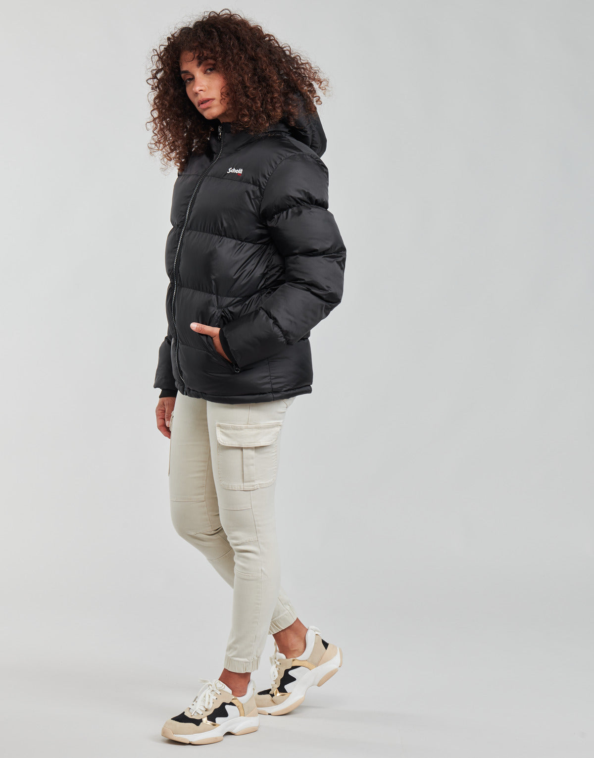 Piumino Uomo Schott IDAHO2 Nero