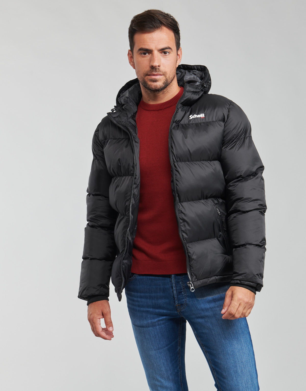 Piumino Uomo Schott IDAHO2 Nero