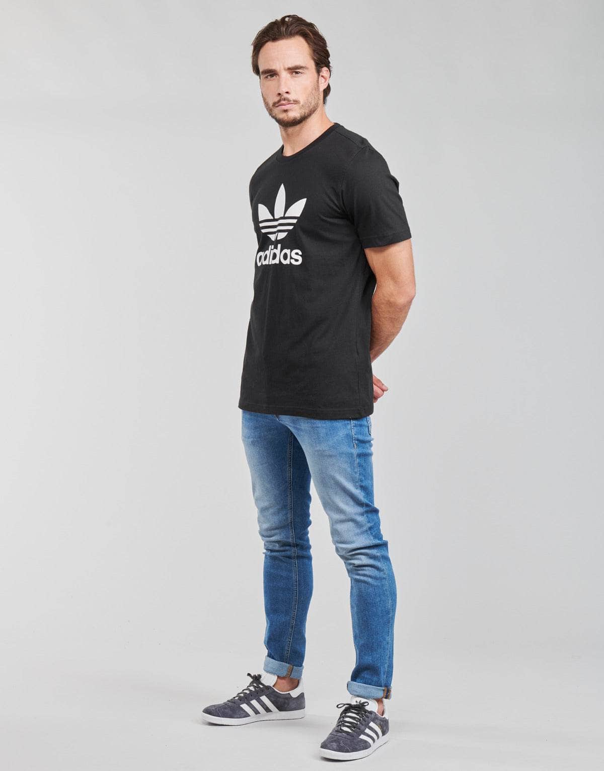 T-shirt Uomo adidas TREFOIL T-SHIRT Nero