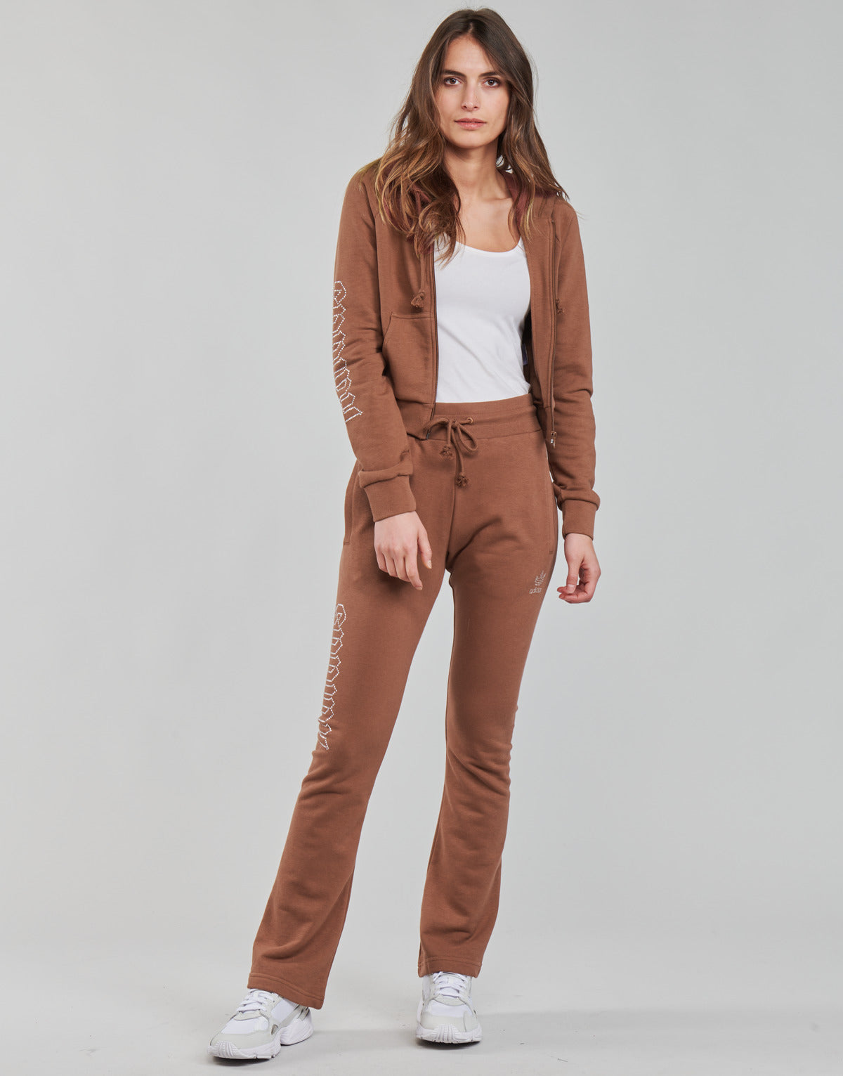 Pantaloni Sportivi Donna adidas OPEN HEM TP Marrone