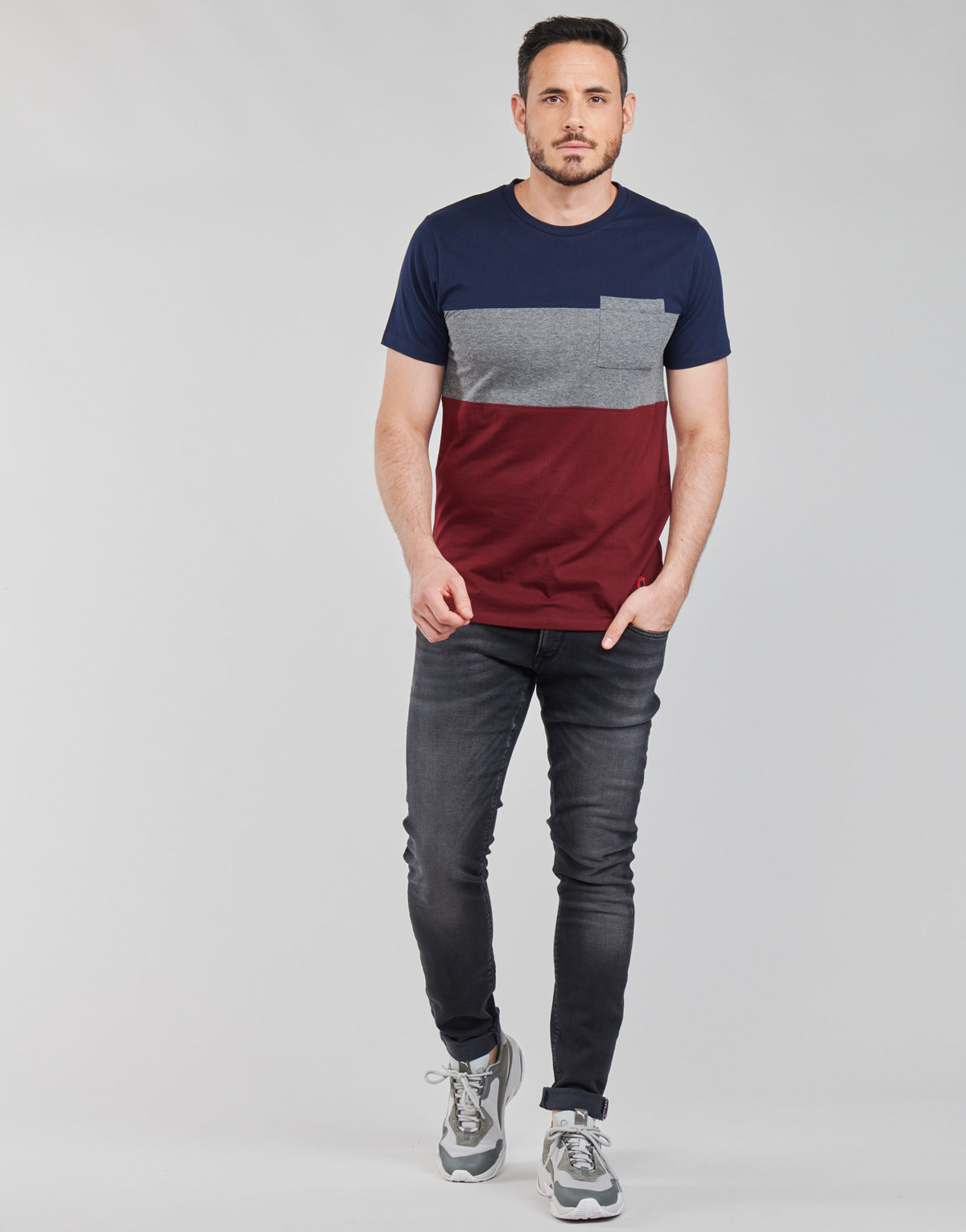 Jeans Slim Uomo Le Temps des Cerises 712 JOGG Nero