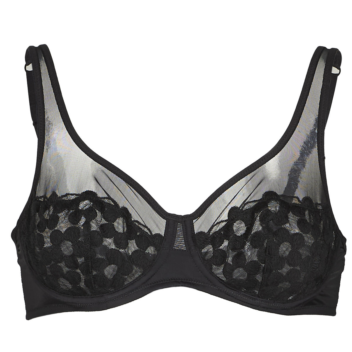 Non imbottito Donna DIM GENEROUS MOD BRODERIE Nero