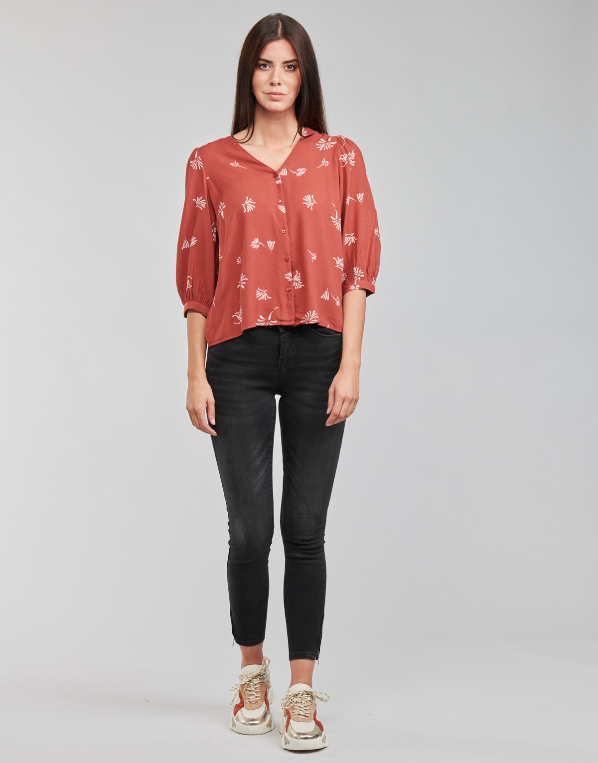 Jeans Slim Donna Noisy May NMKIMMY Nero