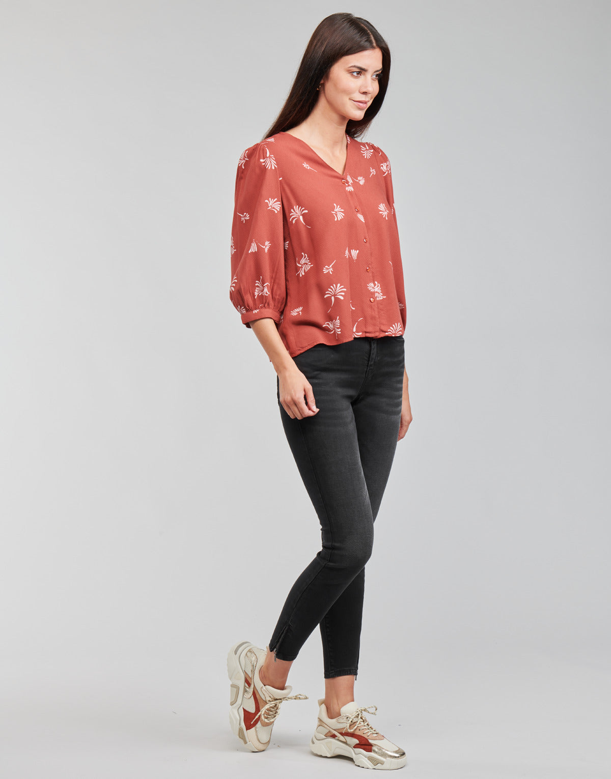 Jeans Slim Donna Noisy May NMKIMMY Nero