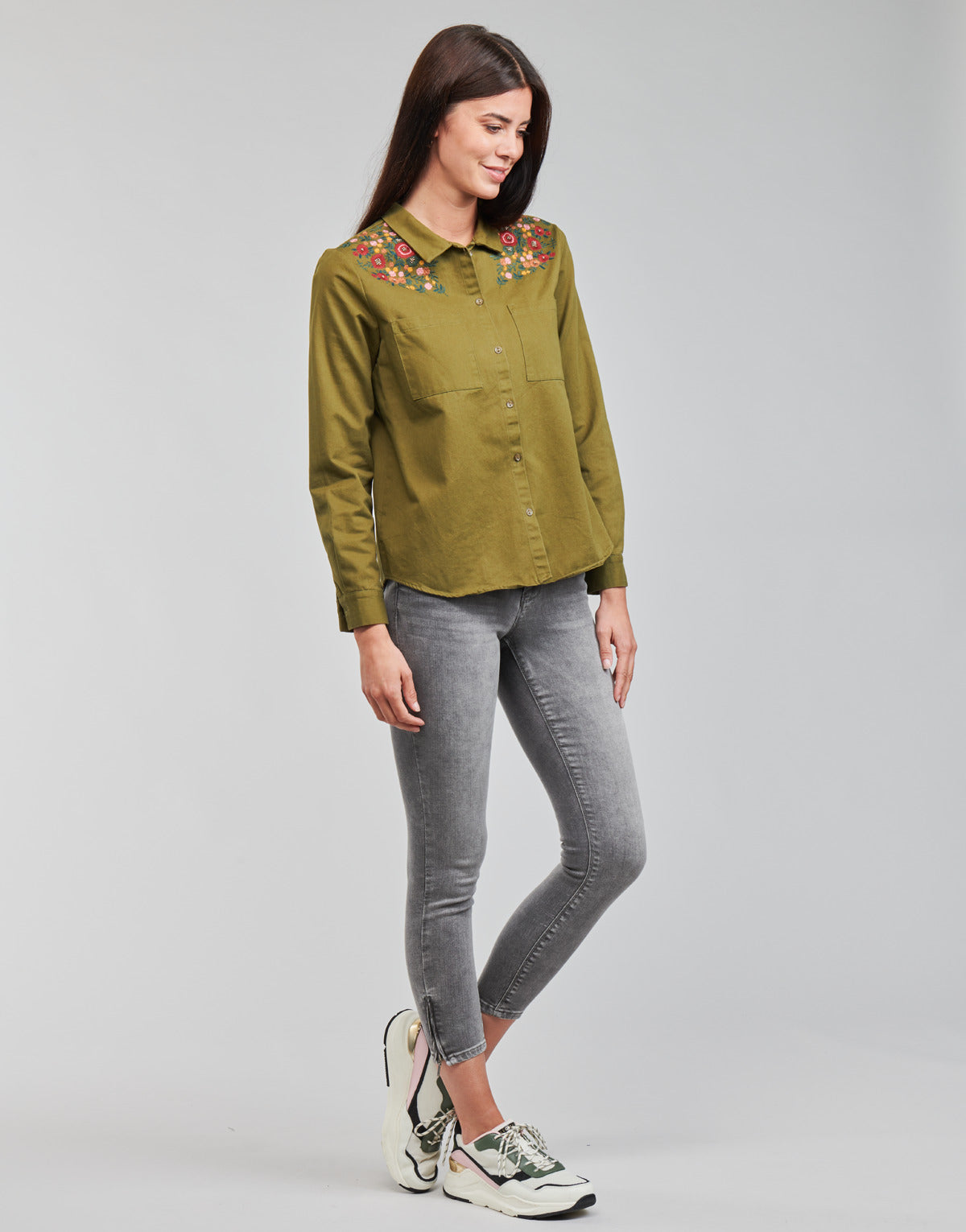 Jeans skynny Donna Noisy May NMKIMMY Grigio