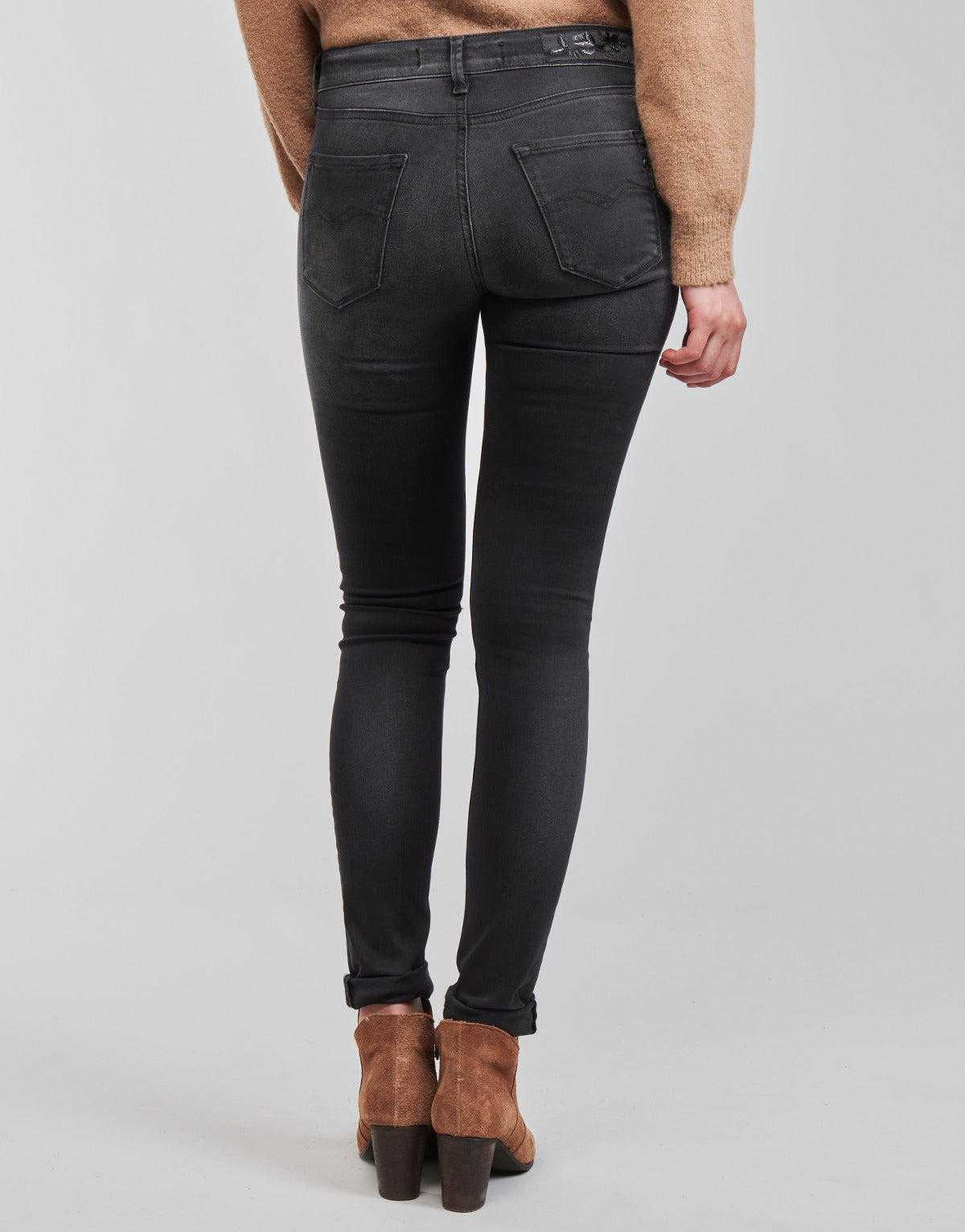 Jeans skynny Donna Replay LUZIEN Nero