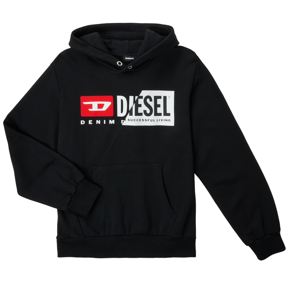 Felpa ragazza Diesel SGIRKHOODCUTYX OVER Nero