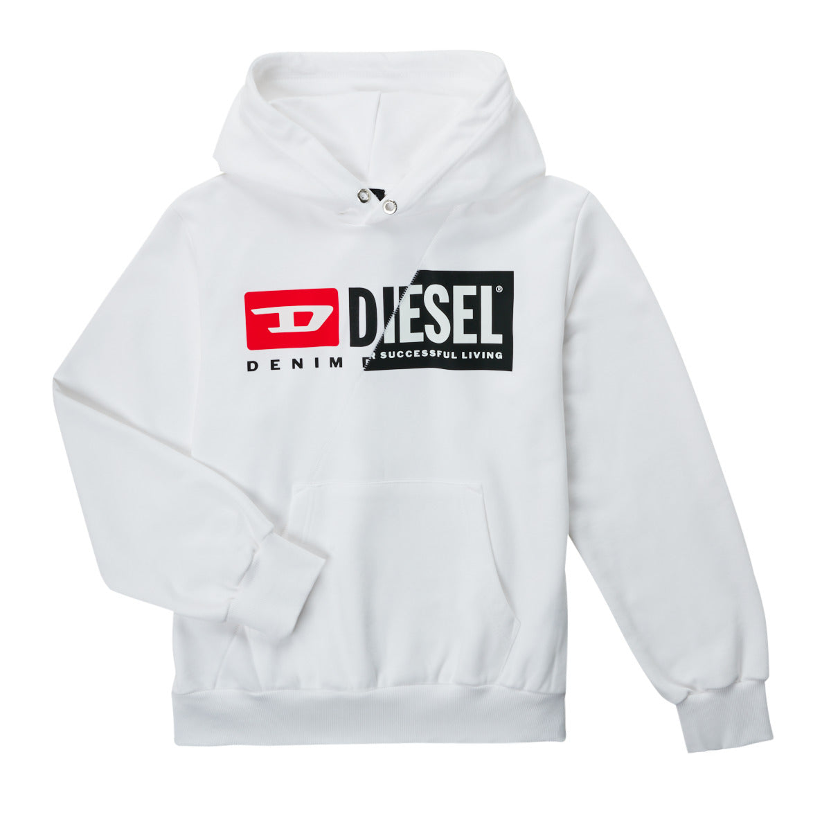 Felpa ragazza Diesel SGIRKHOODCUTYX OVER Bianco