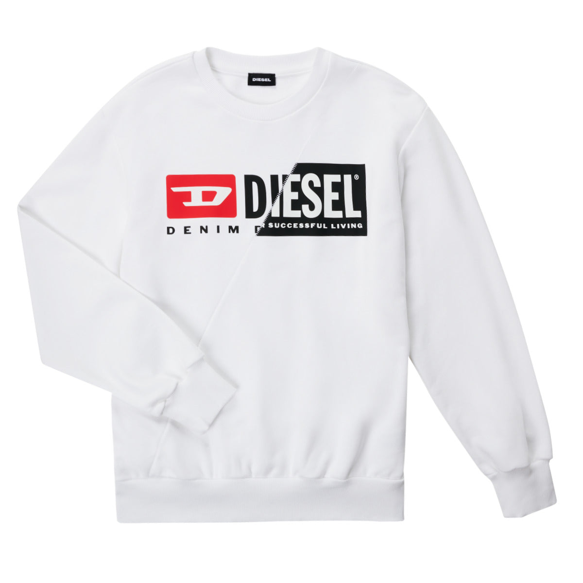 Felpa ragazza Diesel SGIRKCUTY OVER Bianco