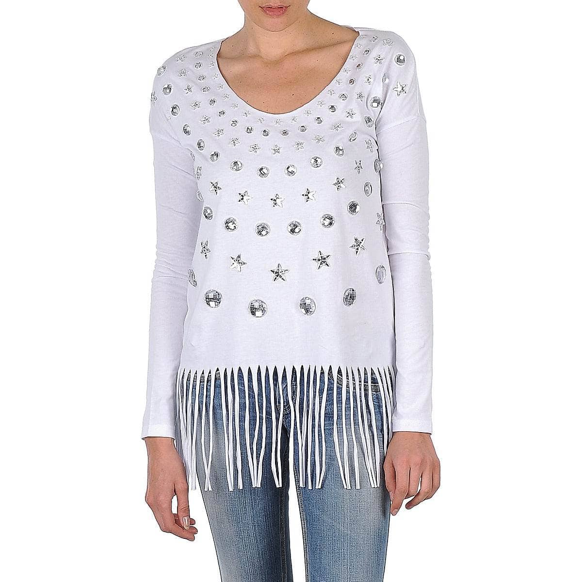 T-shirts a maniche lunghe Donna Manoush TUNIQUE LIANE Bianco