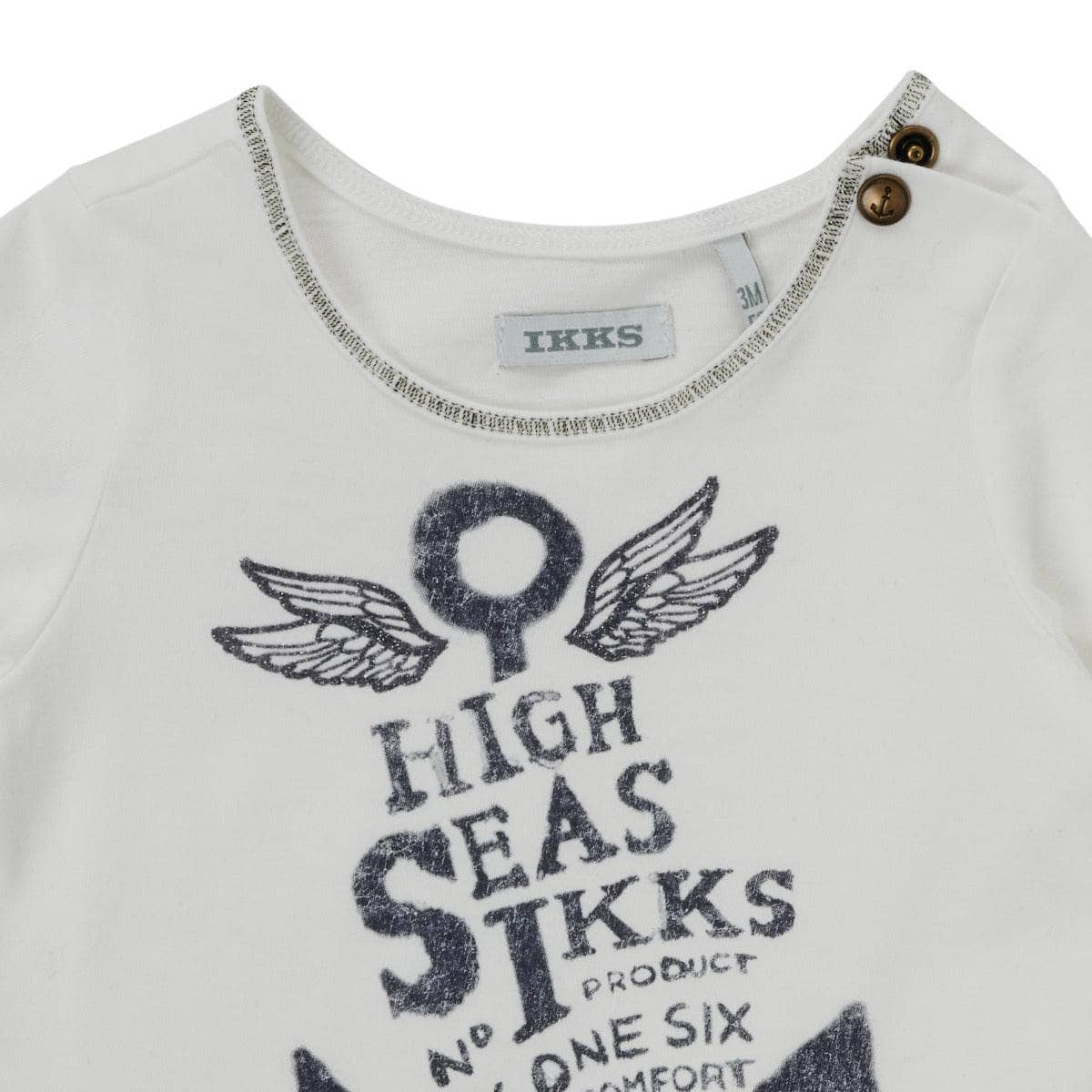 T-shirts a maniche lunghe ragazza Ikks CHOCOLAT Bianco