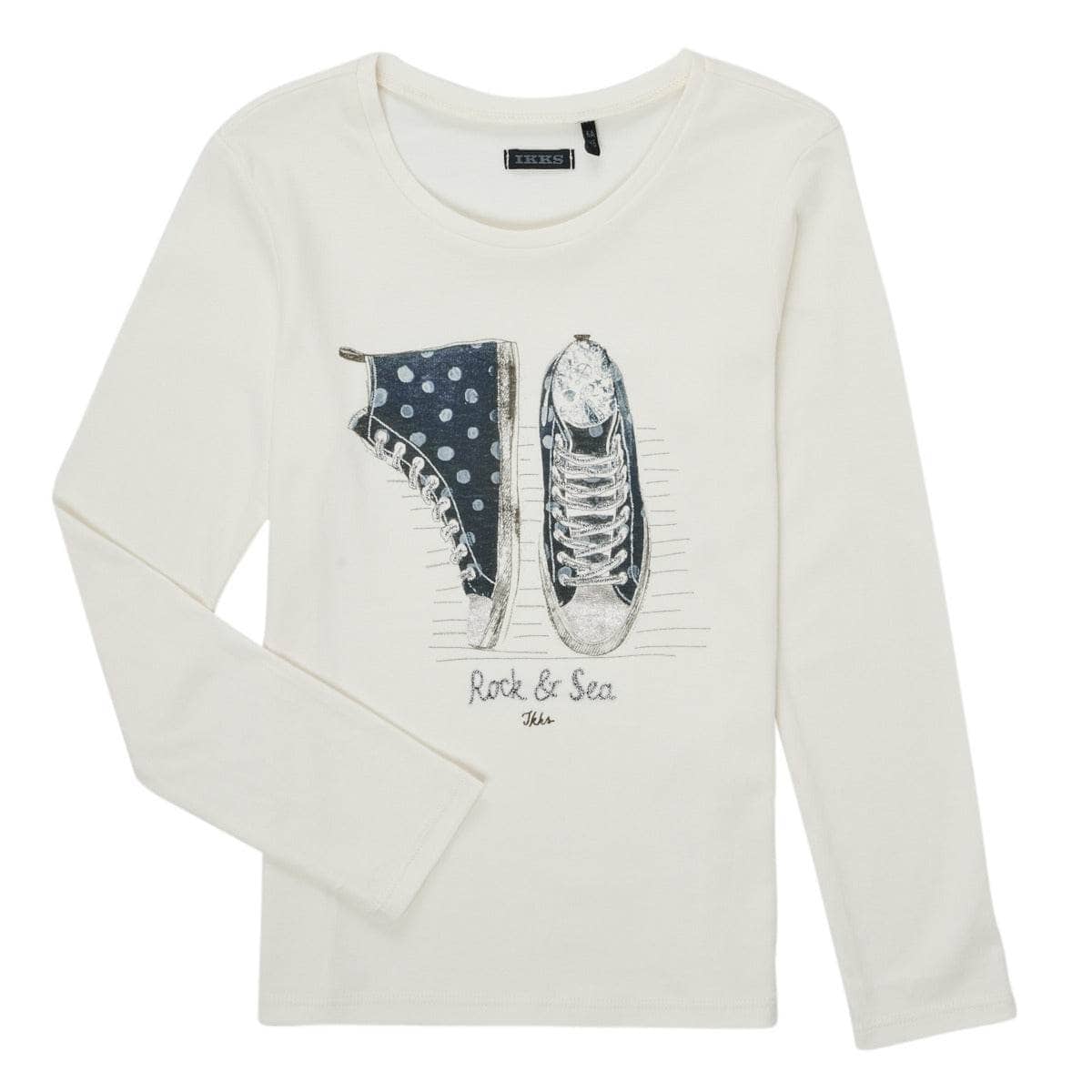 T-shirts a maniche lunghe ragazza Ikks CYAN Bianco