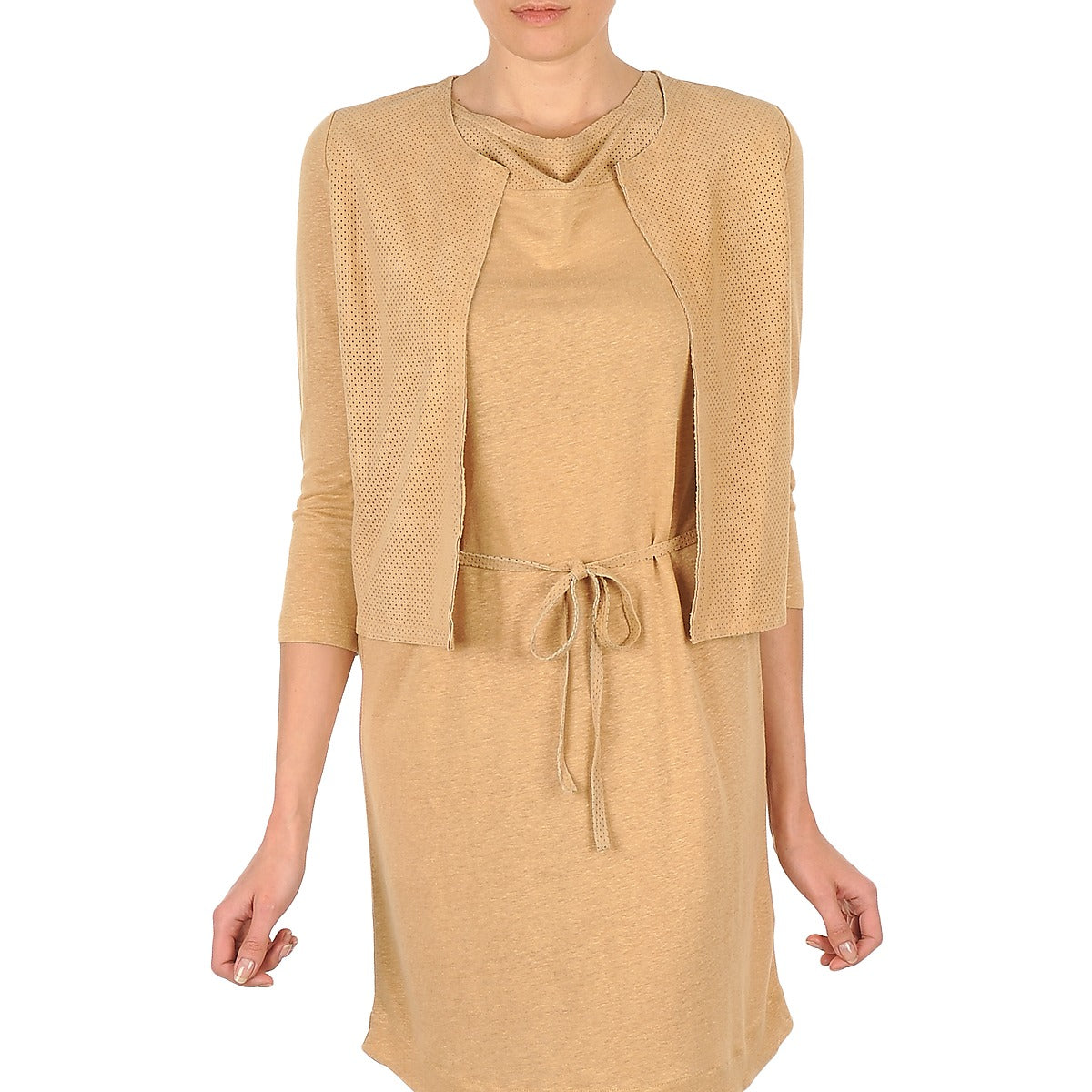 Gilet / Cardigan Donna Majestic BERENICE Beige