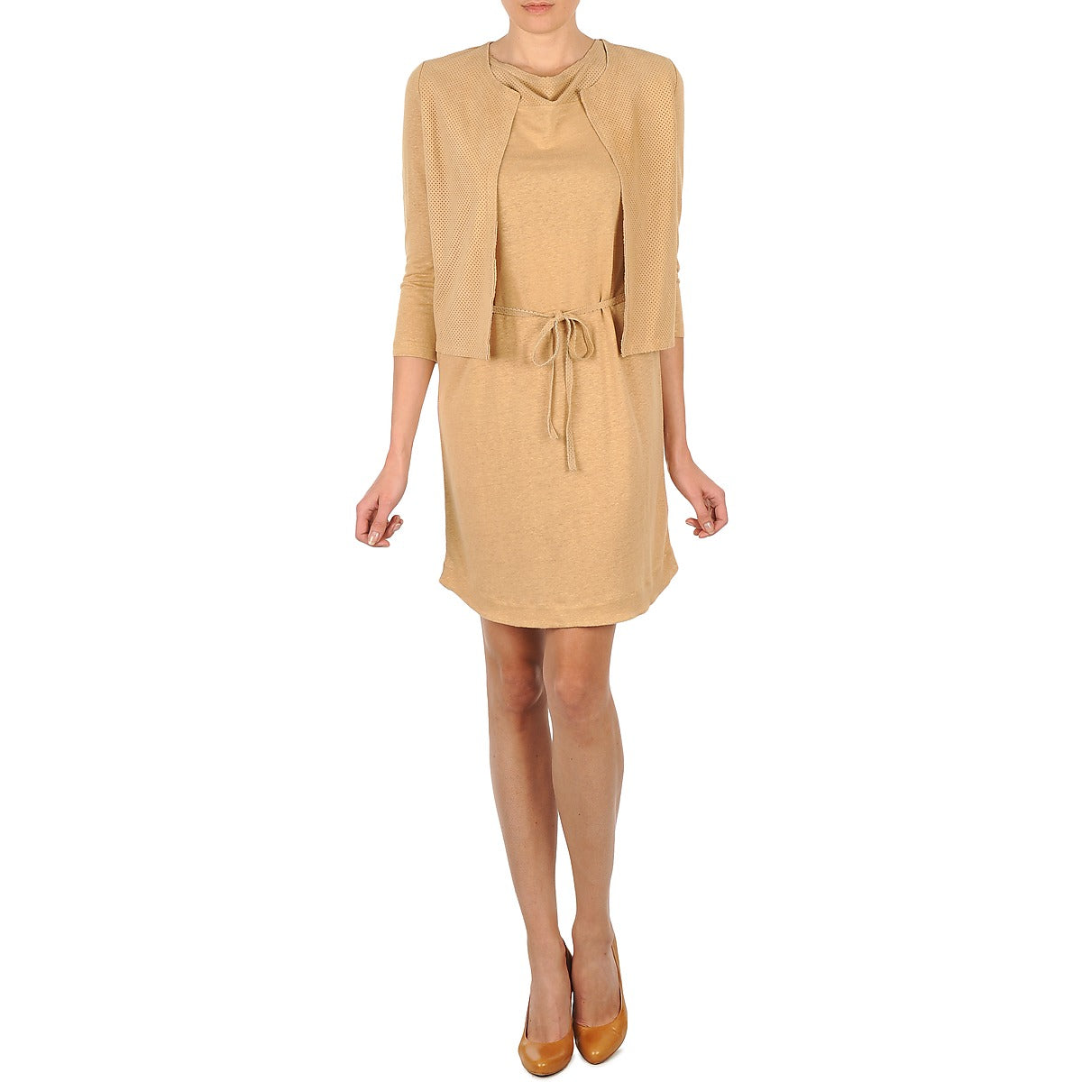 Gilet / Cardigan Donna Majestic BERENICE Beige