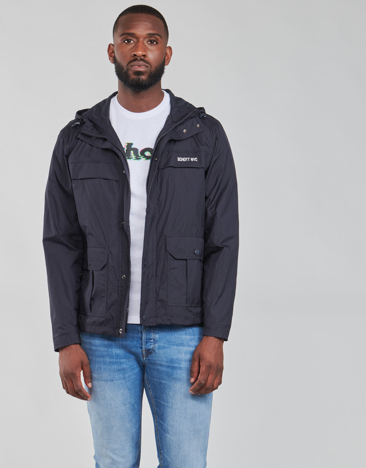 Giubbotto Uomo Schott ALCYON Blu