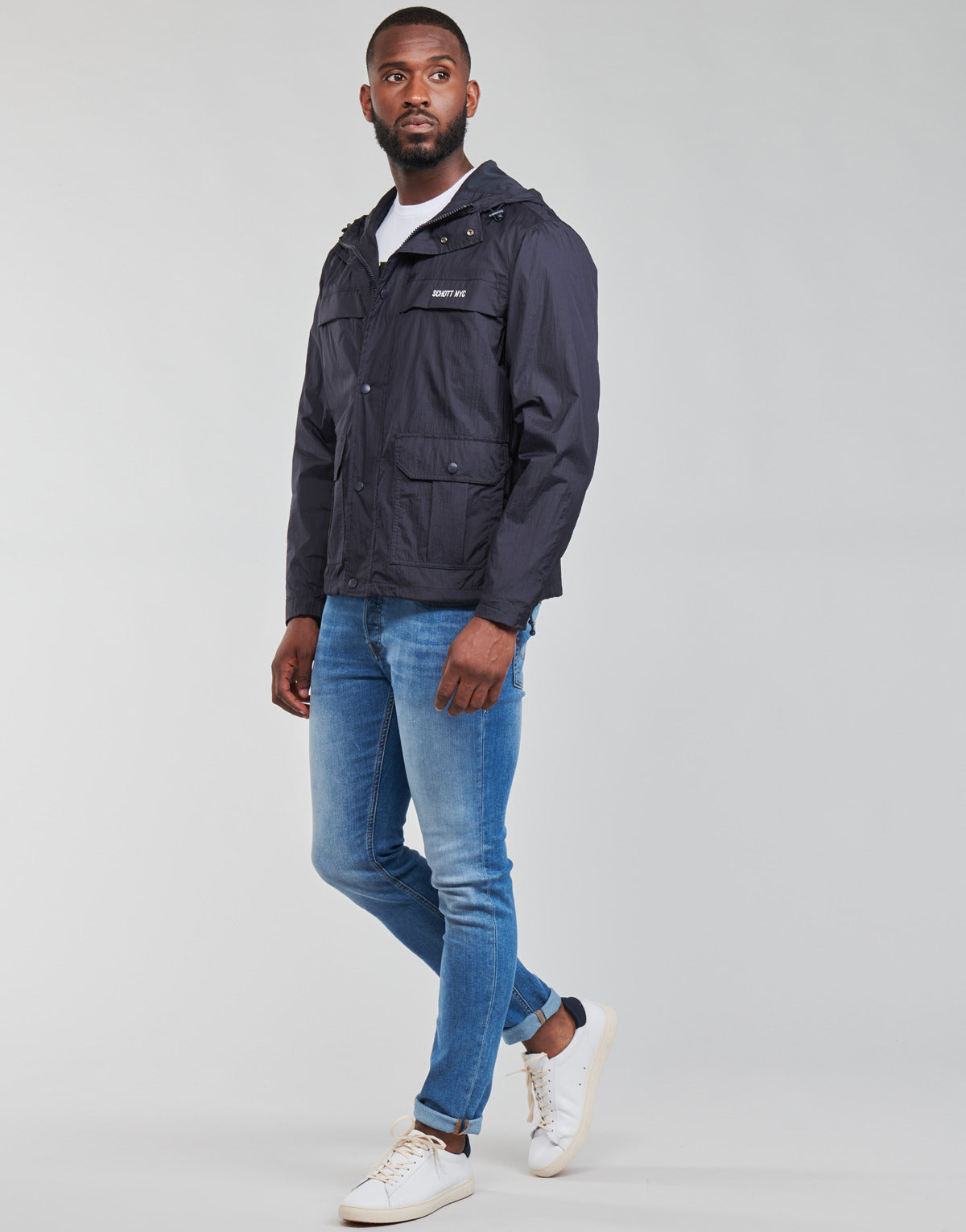 Giubbotto Uomo Schott ALCYON Blu