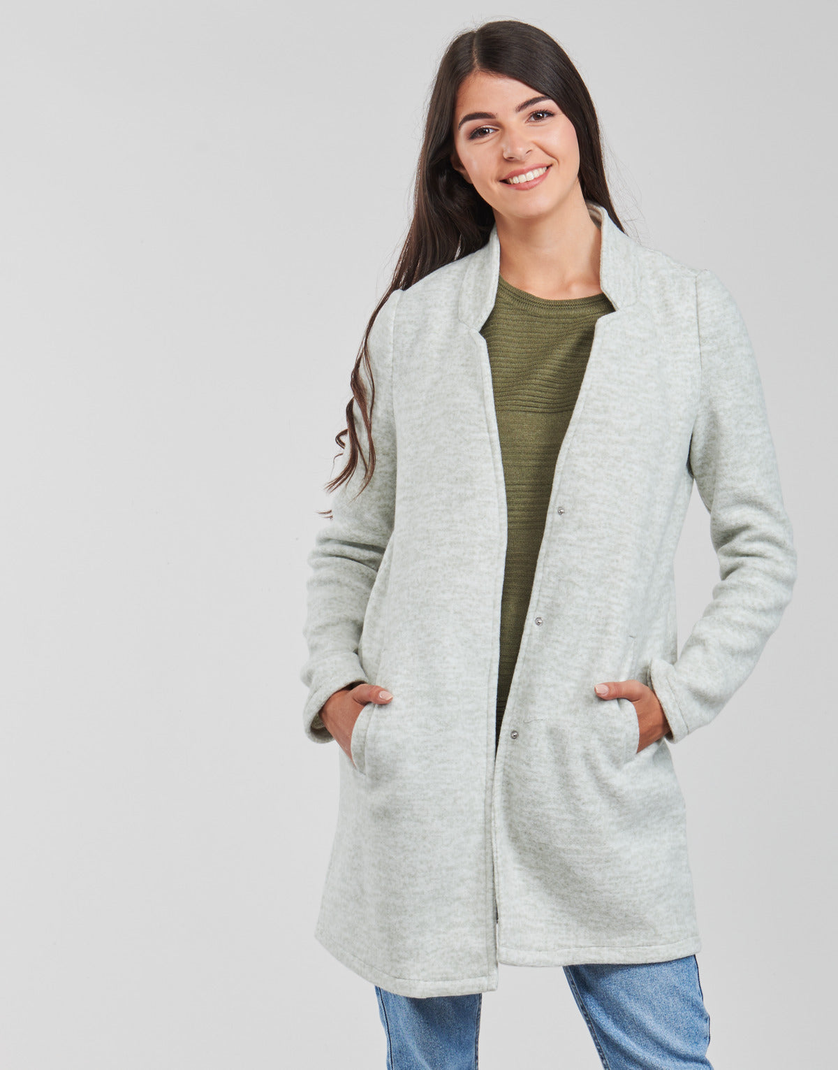 Mantella Donna Vero Moda  VMBRUSHEDKATRINE  Grigio