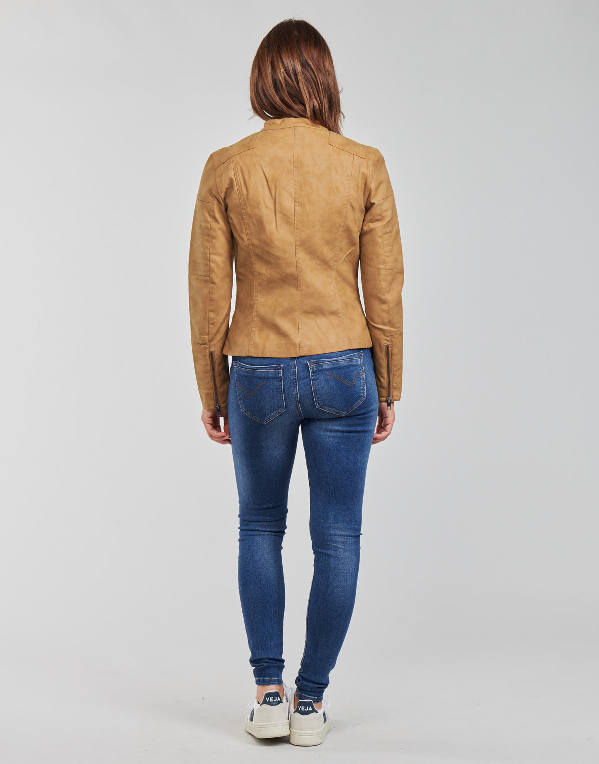 Giacca in pelle Donna Only ONLAVA Marrone