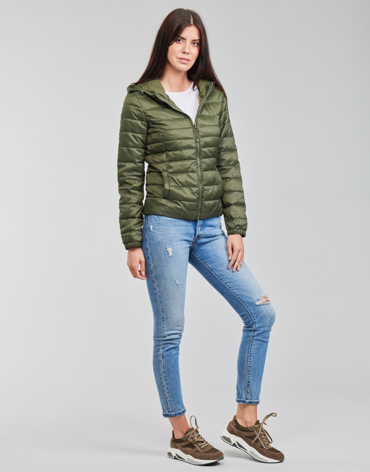 Piumino Donna Only ONLTAHOE Kaki