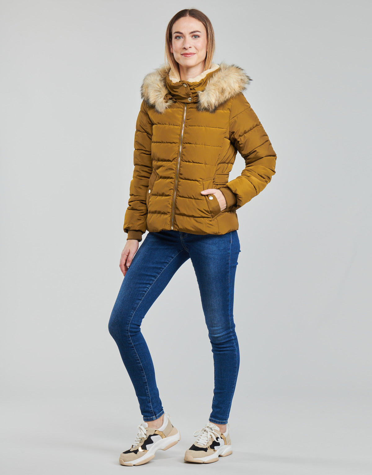 Piumino Donna Only ONLCAMILLA Marrone