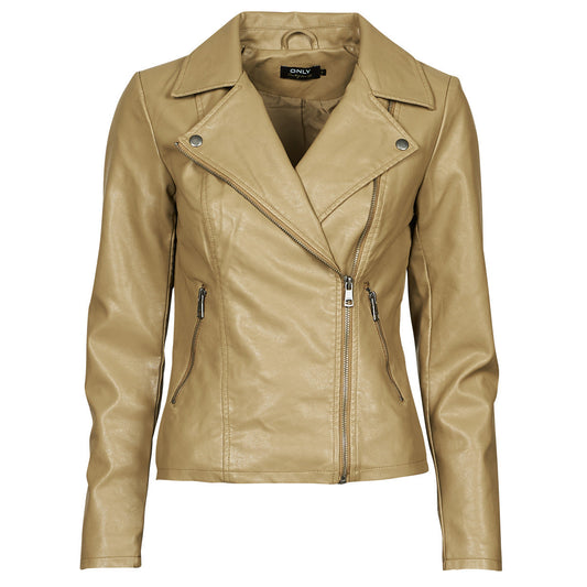 Giacca in pelle Donna Only ONLMELISA Beige
