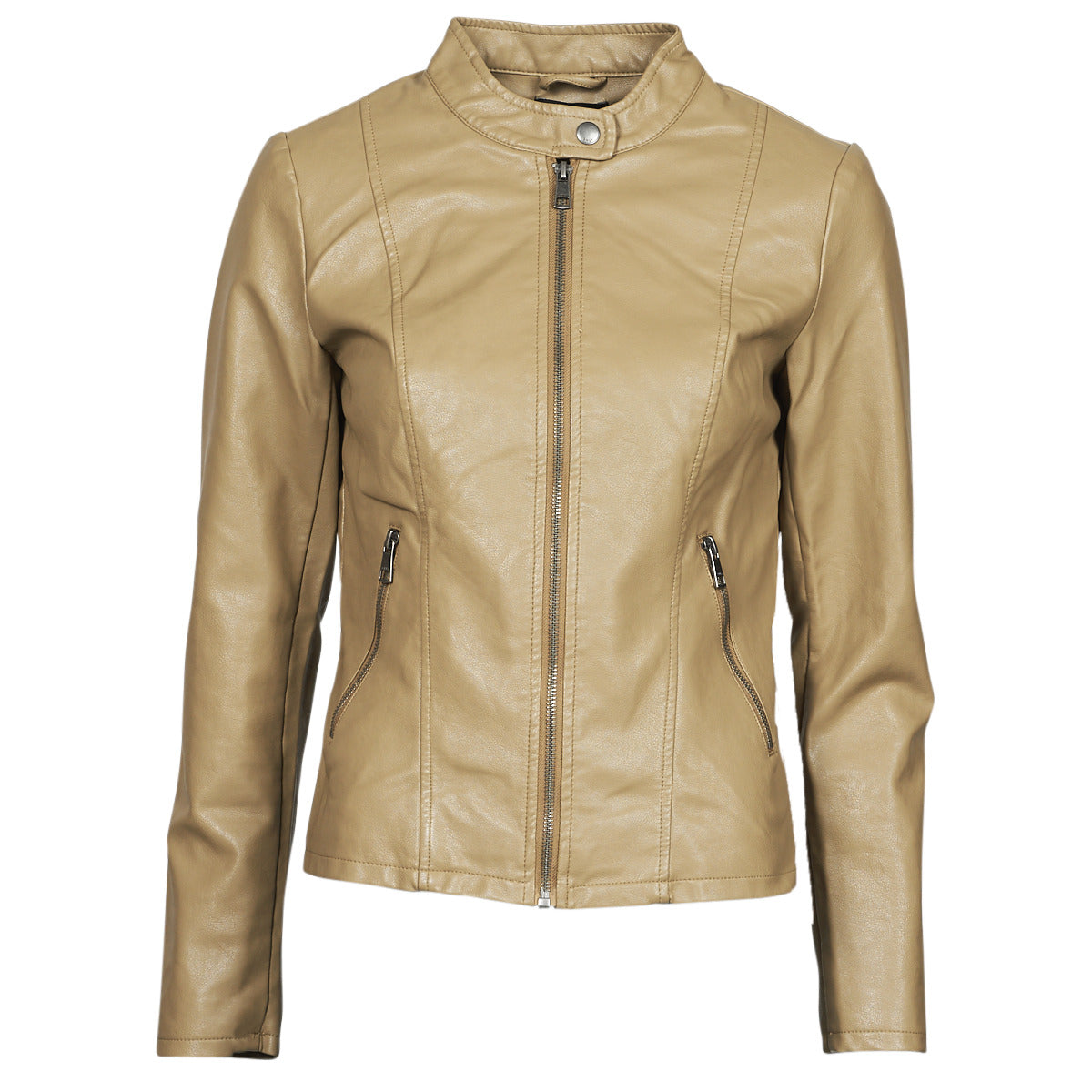 Giacca in pelle Donna Only ONLMELISA Beige