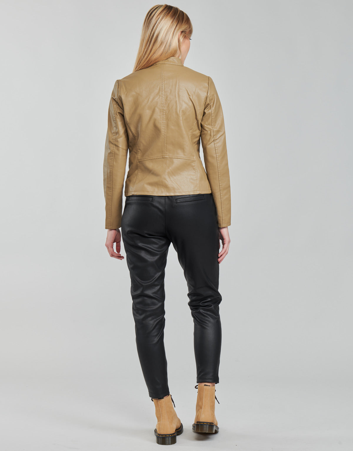 Giacca in pelle Donna Only ONLMELISA Beige