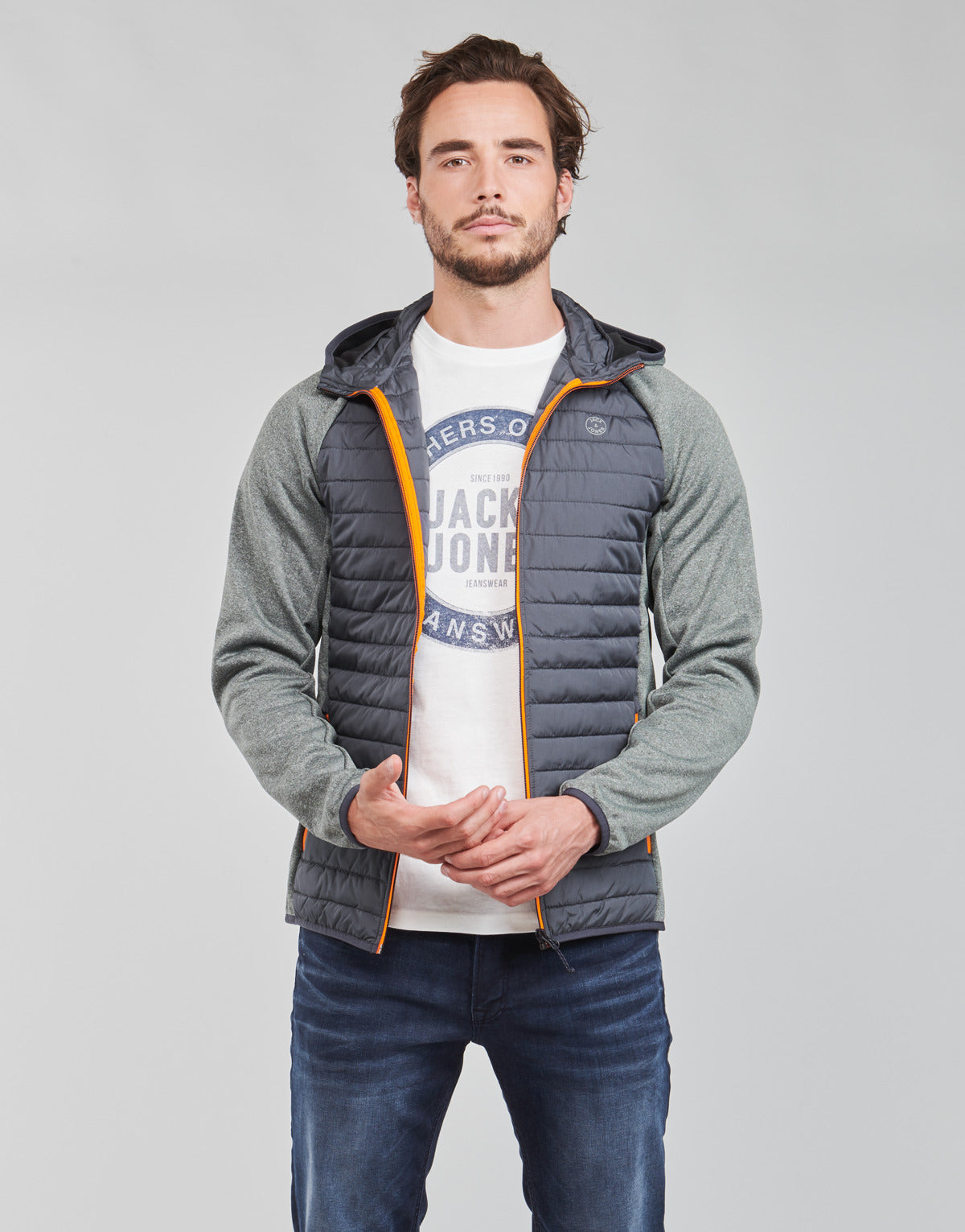 Piumino Uomo Jack & Jones JJEMULTI Grigio