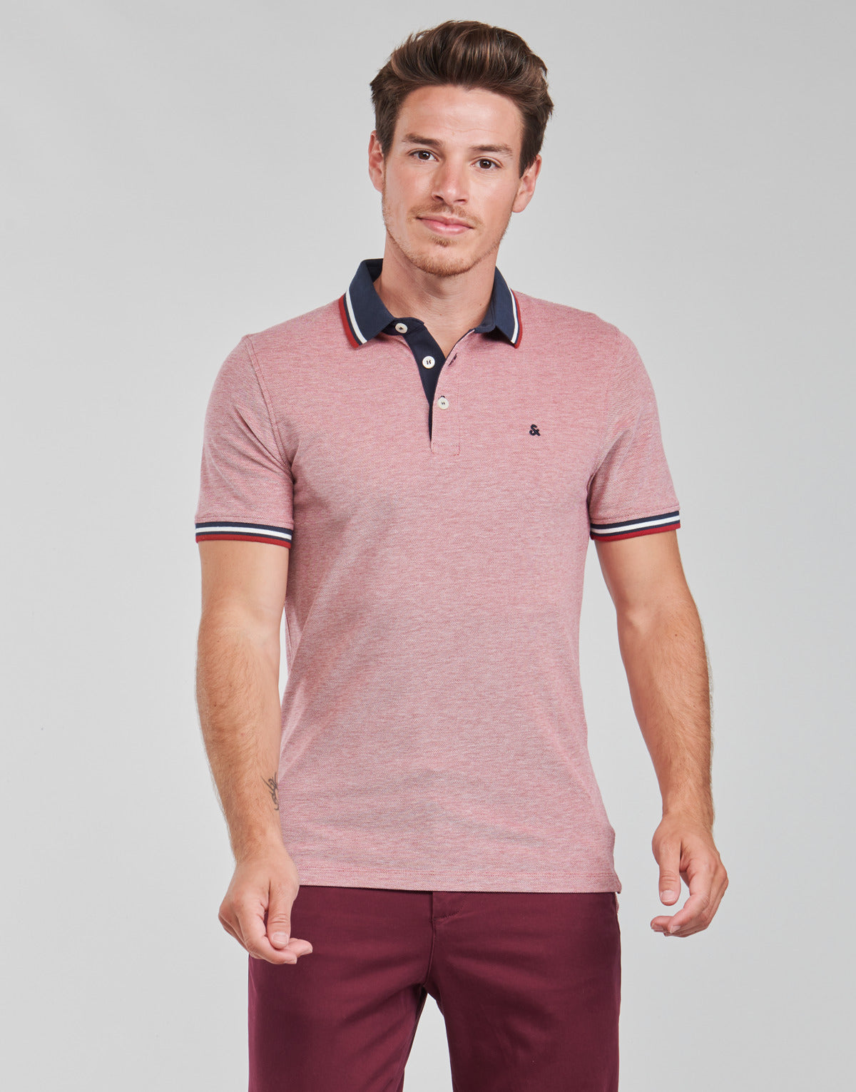 Polo Uomo Jack & Jones JJEPAULOS Rosso