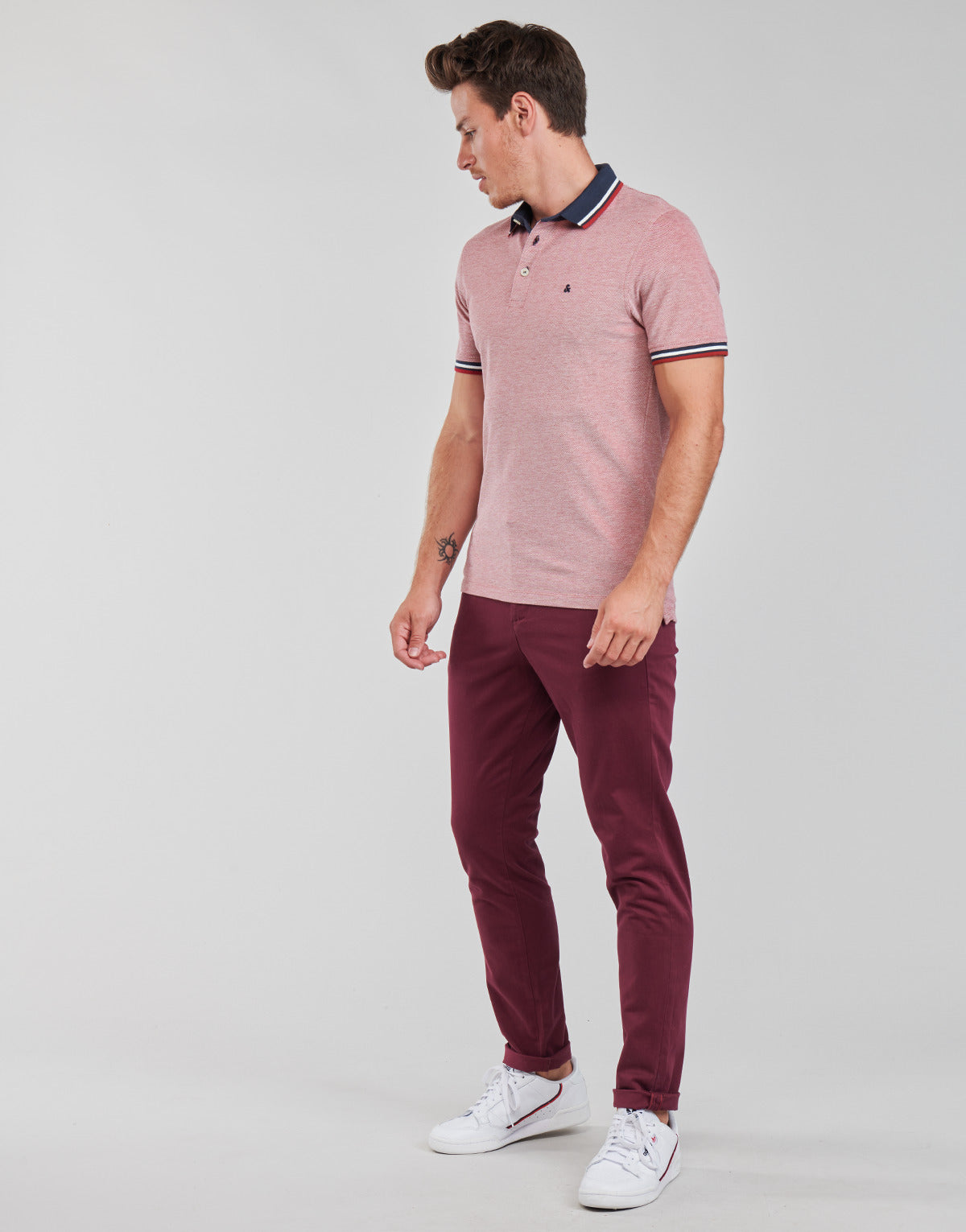 Polo Uomo Jack & Jones JJEPAULOS Rosso